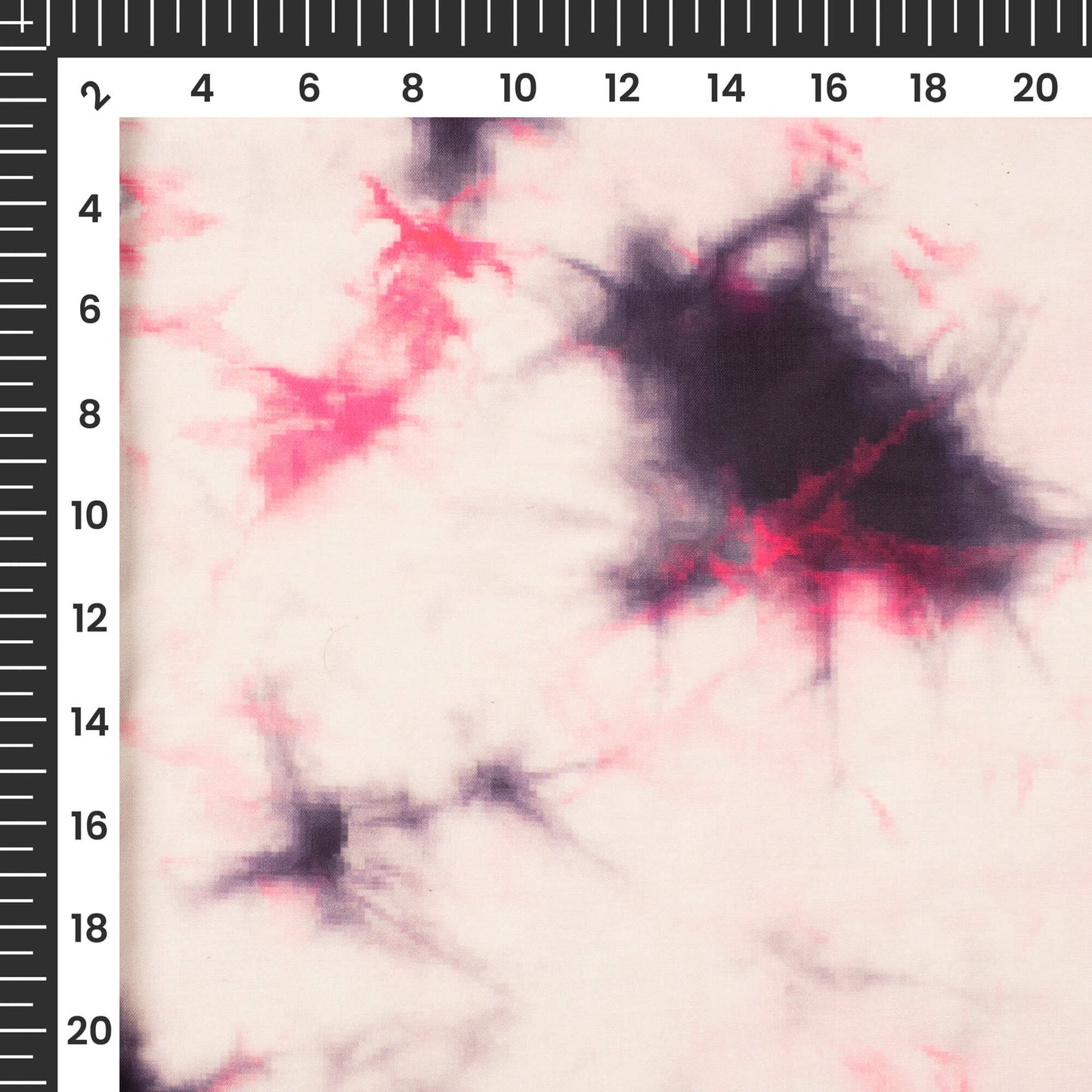 Pink Tie And Dye Pattern Digital Print Muslin Fabric