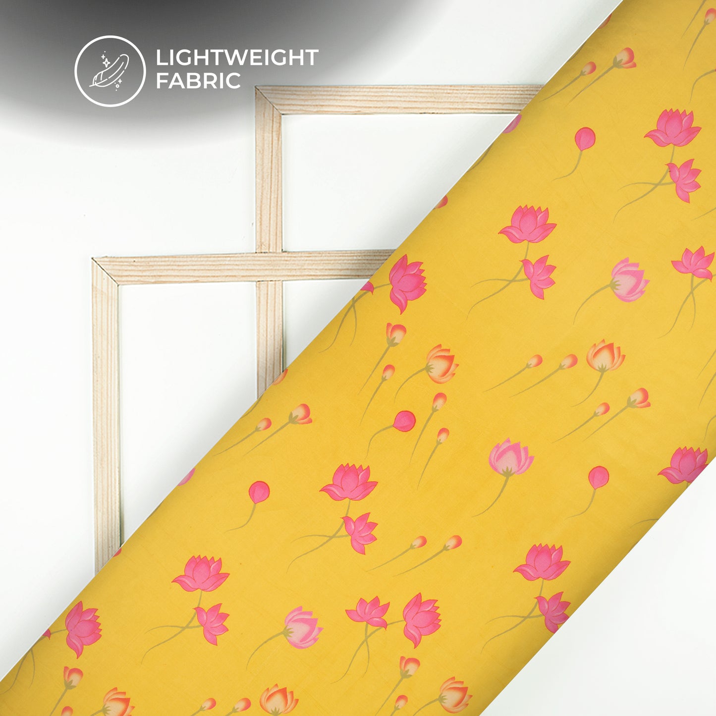 Beautiful Pichwaii Floral Digital Print Organza Satin Fabric