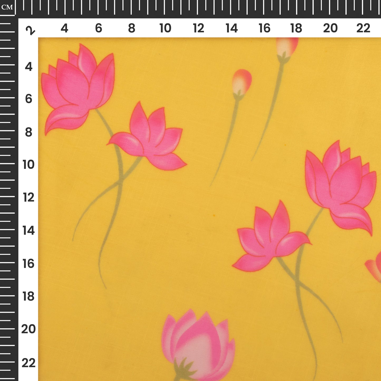 Beautiful Pichwaii Floral Digital Print Organza Satin Fabric