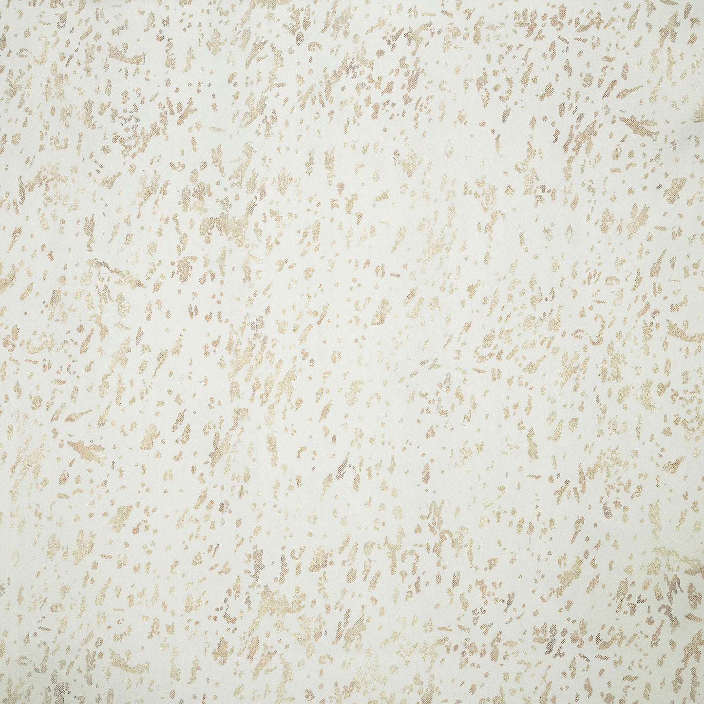 White Abstract Pattern Golden Foil Premium Curtain Fabric (Width 54 Inches)