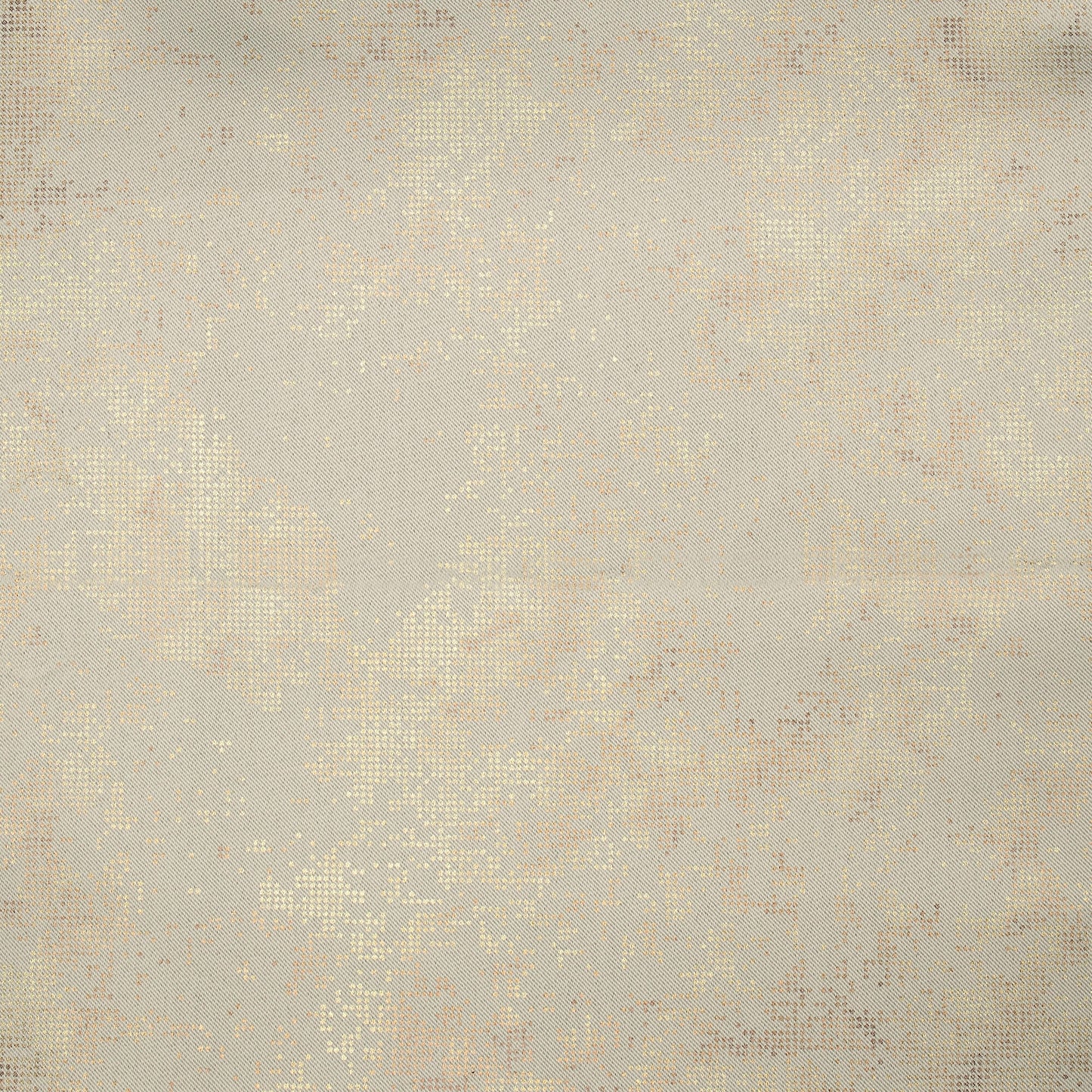Tan Beige Golden Dots Geometric Pattern Premium Curtain Fabric (Width 54 Inches)