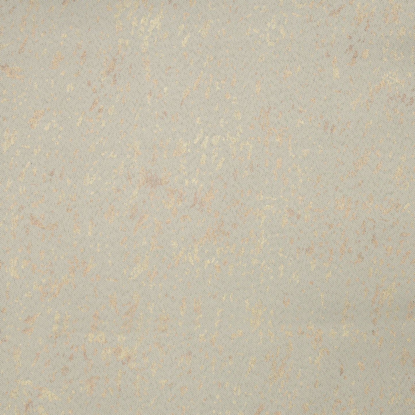 Tan Beige Abstract Pattern Golden Foil Premium Curtain Fabric (Width 54 Inches)