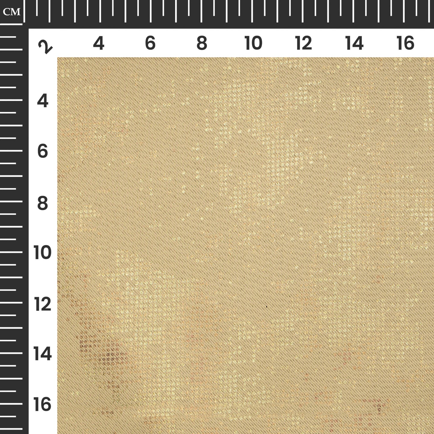 Granola Golden Dots Geometric Pattern Premium Curtain Fabric (Width 54 Inches)