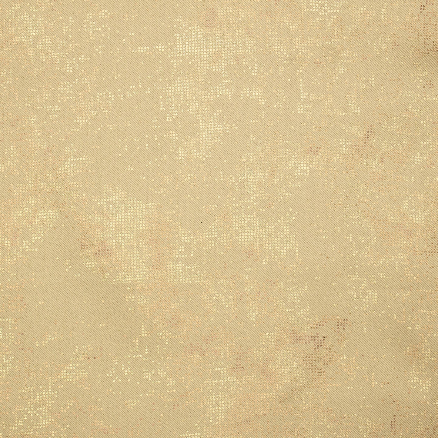 Granola Golden Dots Geometric Pattern Premium Curtain Fabric (Width 54 Inches)