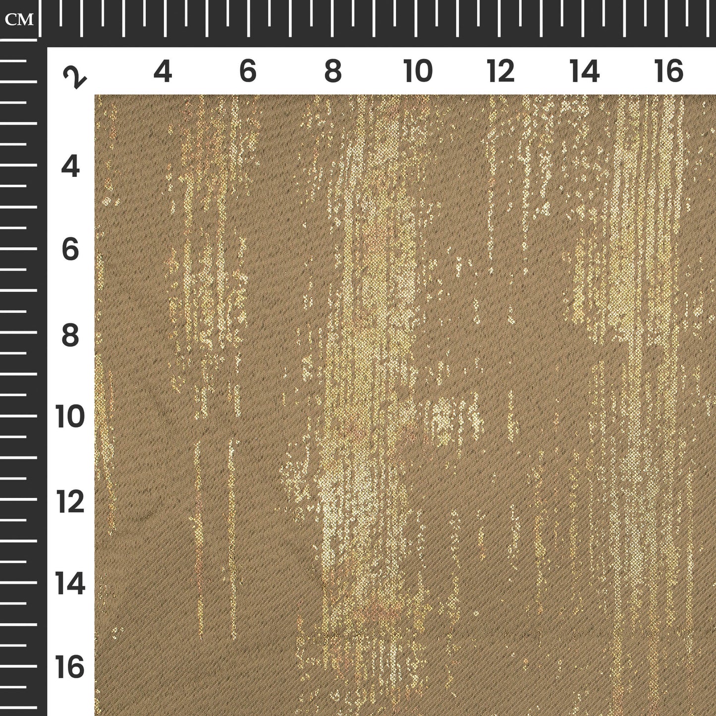 Brown Texture Pattern Golden Foil Premium Curtain Fabric (Width 54 Inches)