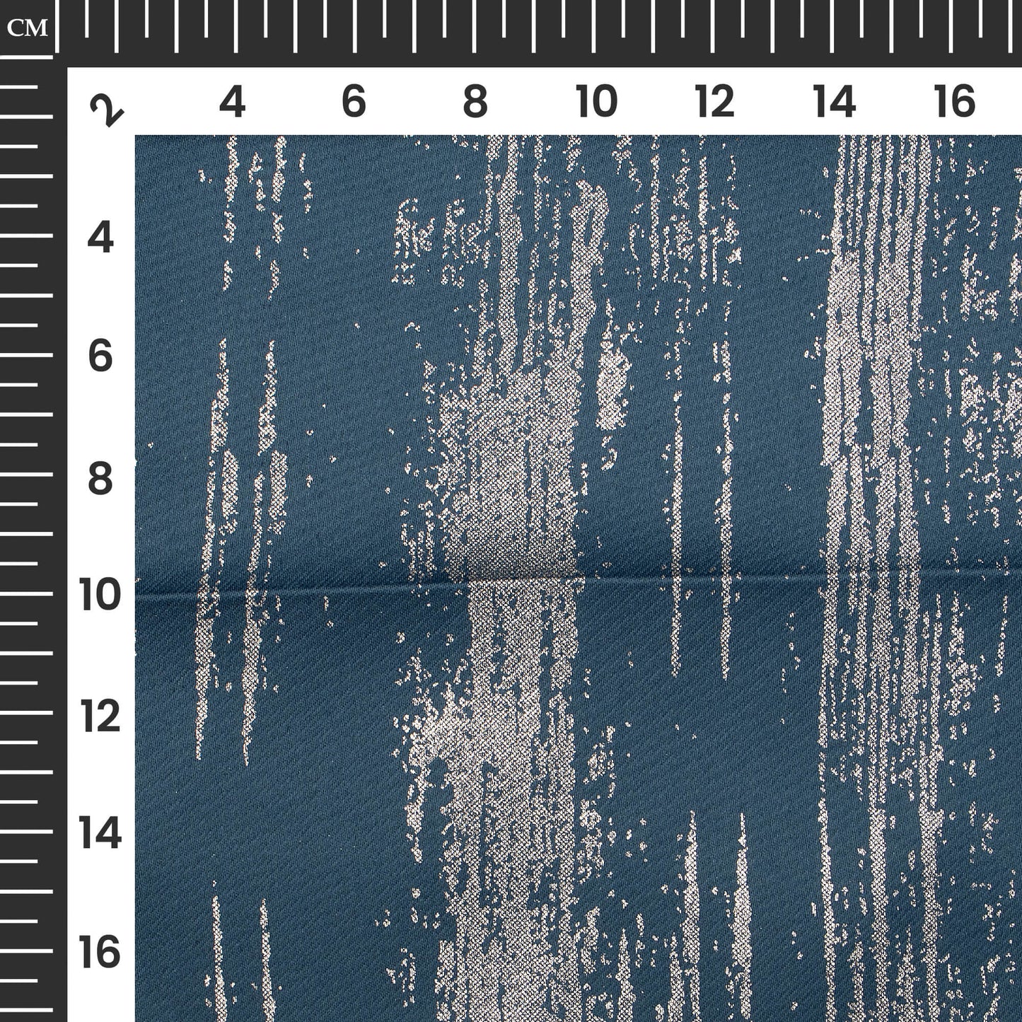 Cello Blue Texture Pattern Silver Foil Premium Curtain Fabric (Width 54 Inches)