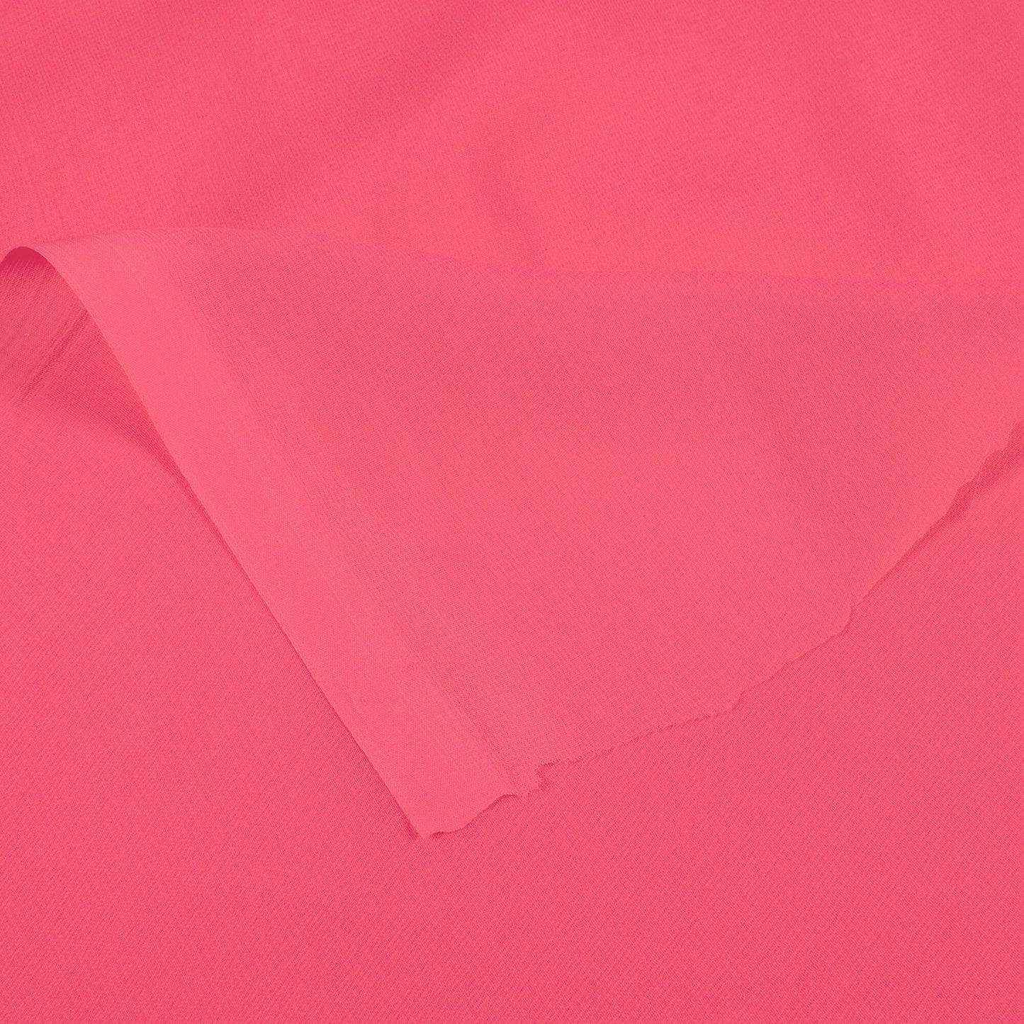 Punch Pink Plain Georgette Fabric