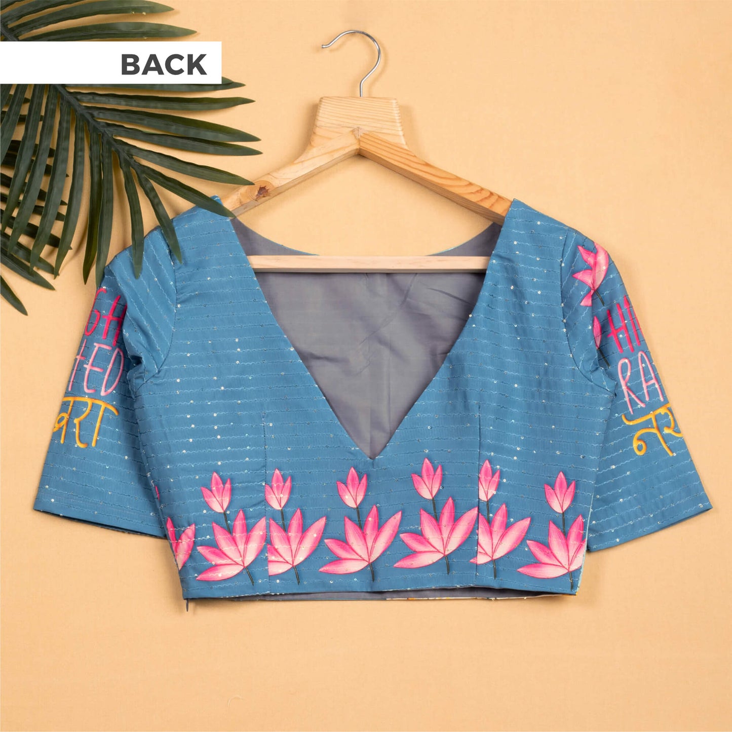 Quirky Printed Sequins Embroidery Blouse