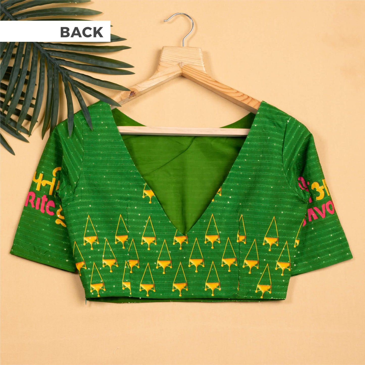 Quirky Printed Sequins Embroidery Blouse