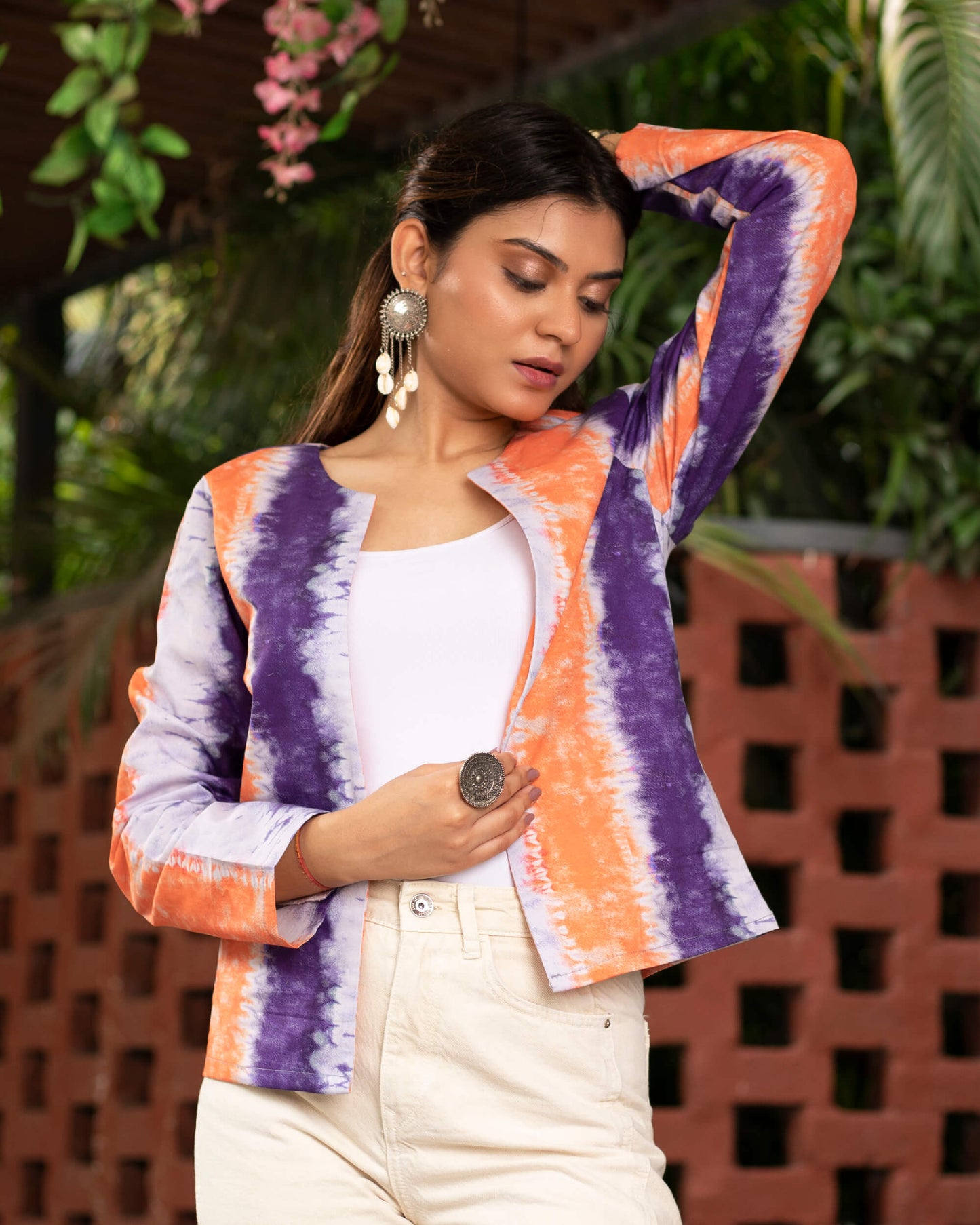 Tye And Dye Printed Jacket