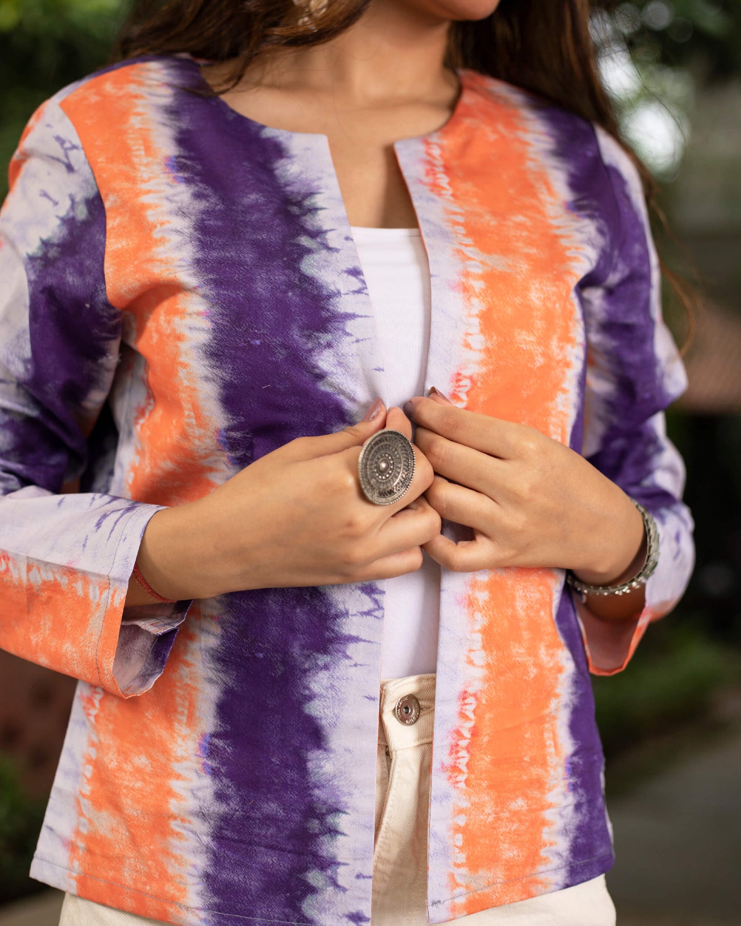 Tye And Dye Printed Jacket
