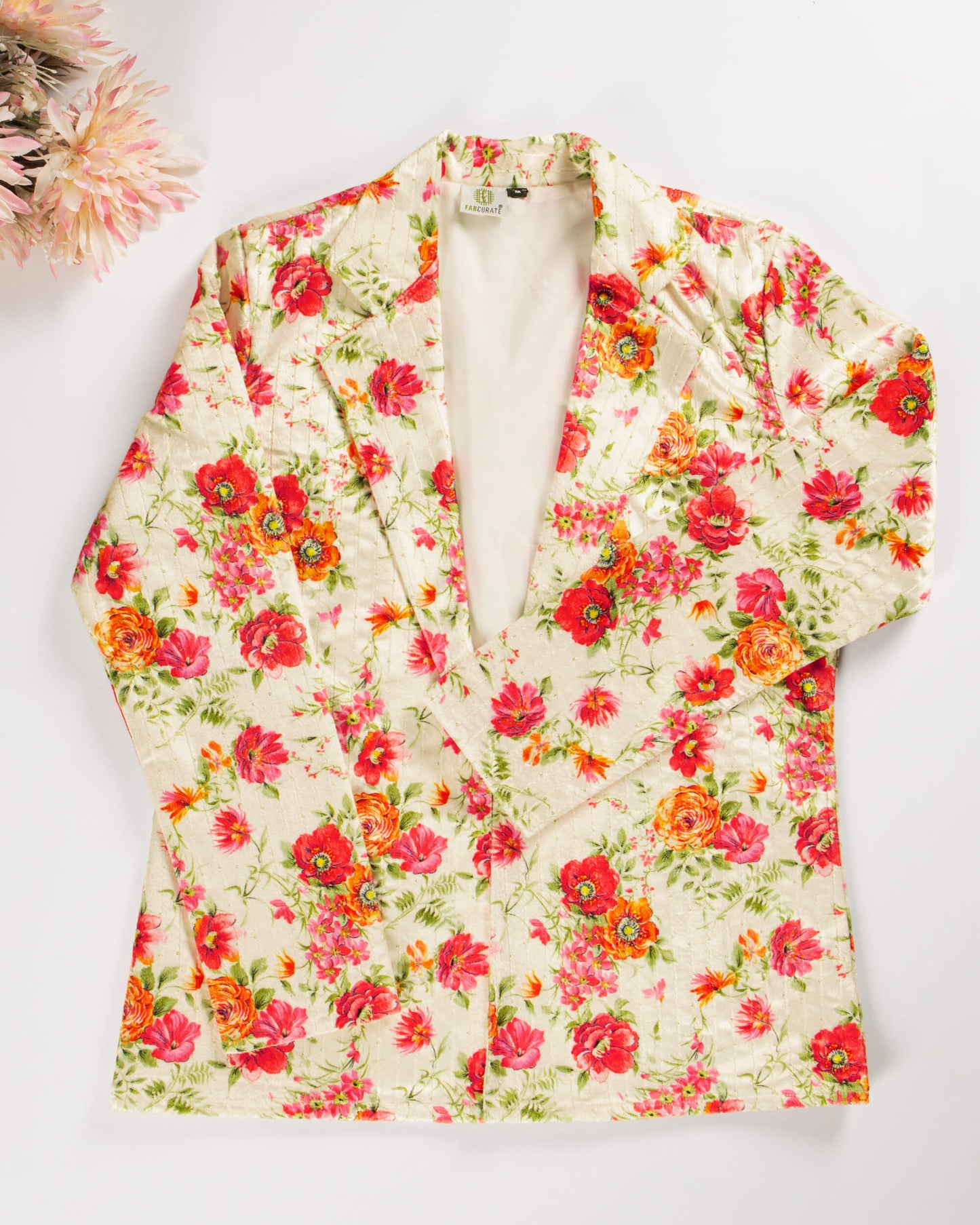 Floral Printed Superior Velvet Jacket