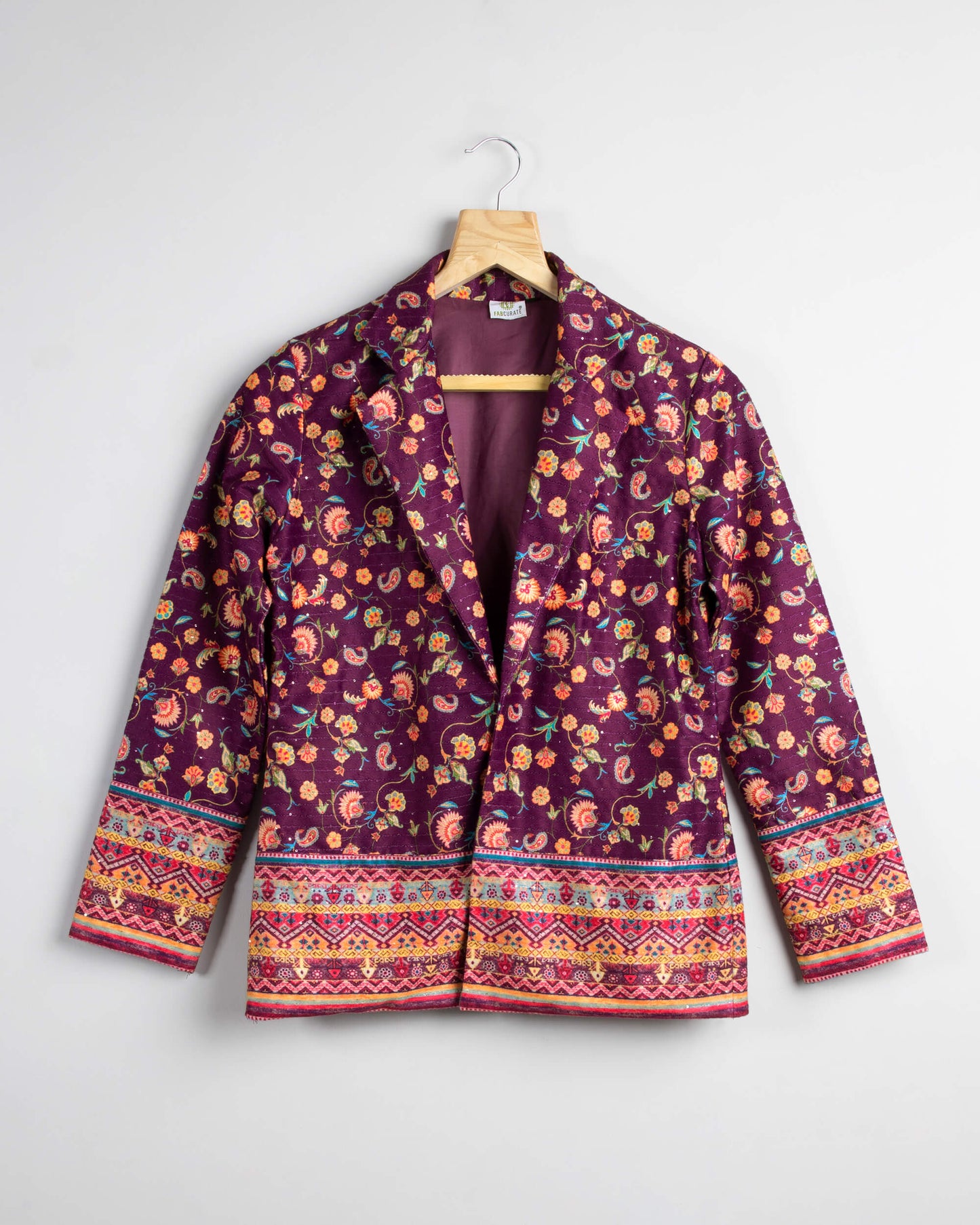 Kalamkari Printed Superior Velvet Jacket