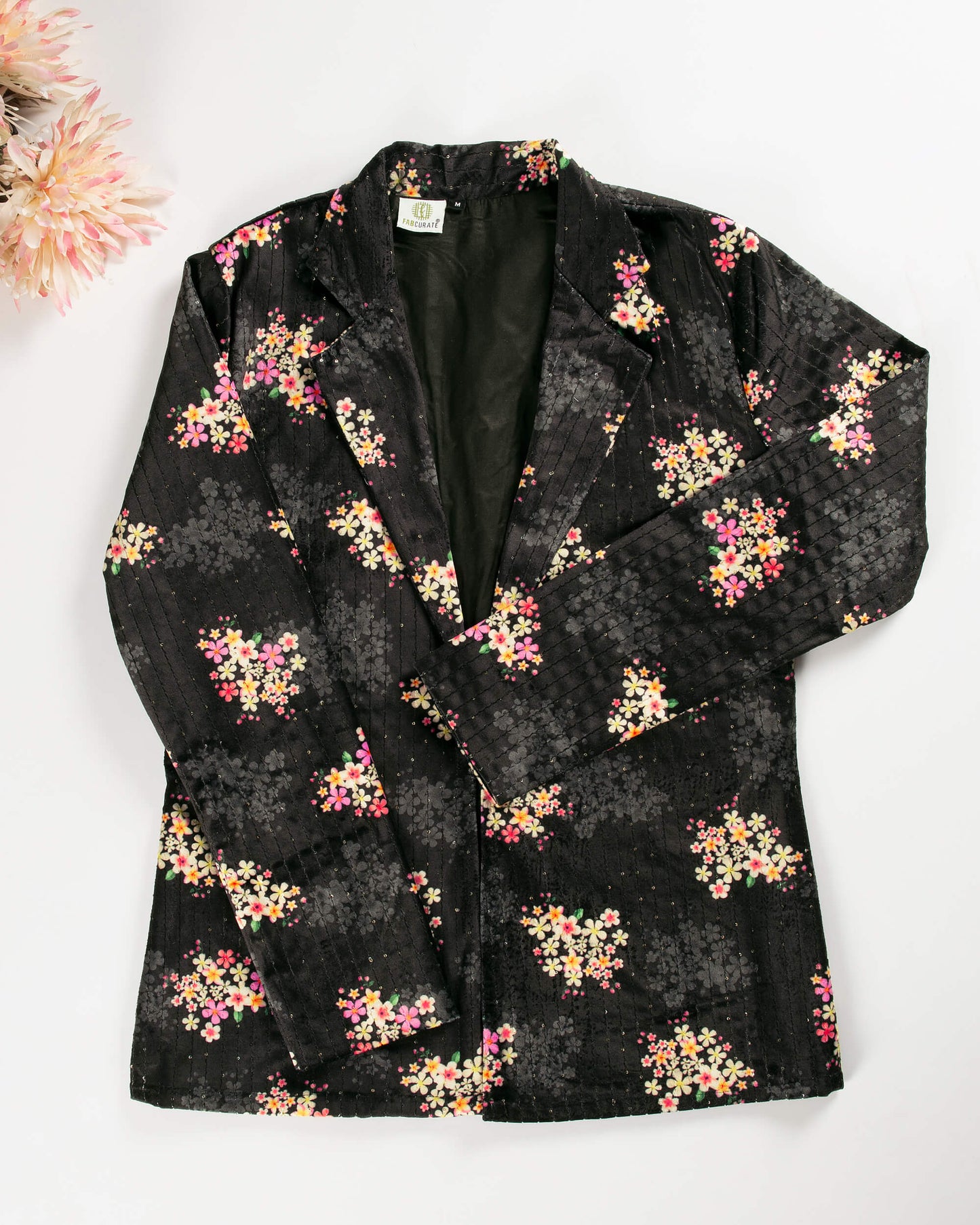 Floral Printed Superior Velvet Jacket