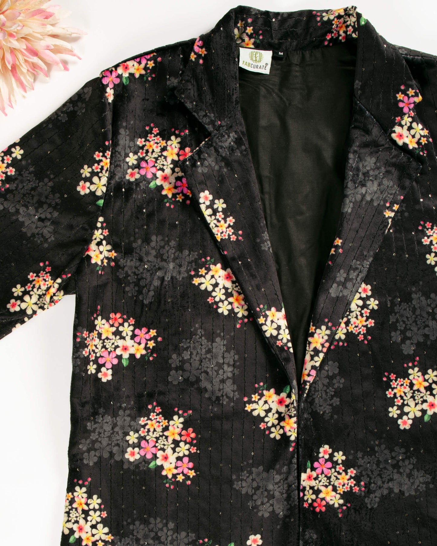 Floral Printed Superior Velvet Jacket