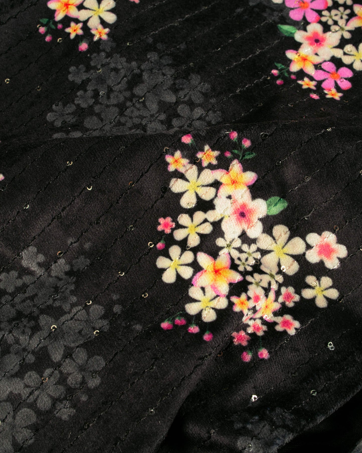 Floral Printed Superior Velvet Jacket