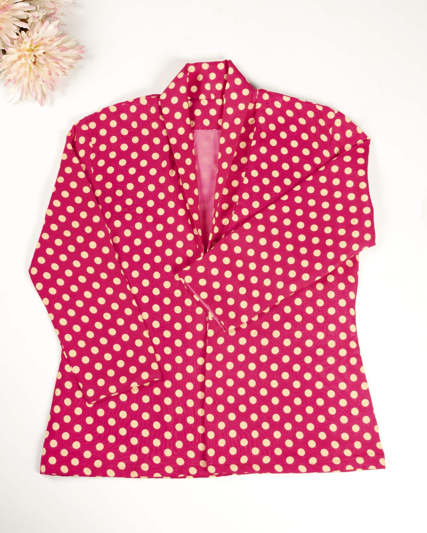 Polka Dots Printed Kimono Jacket
