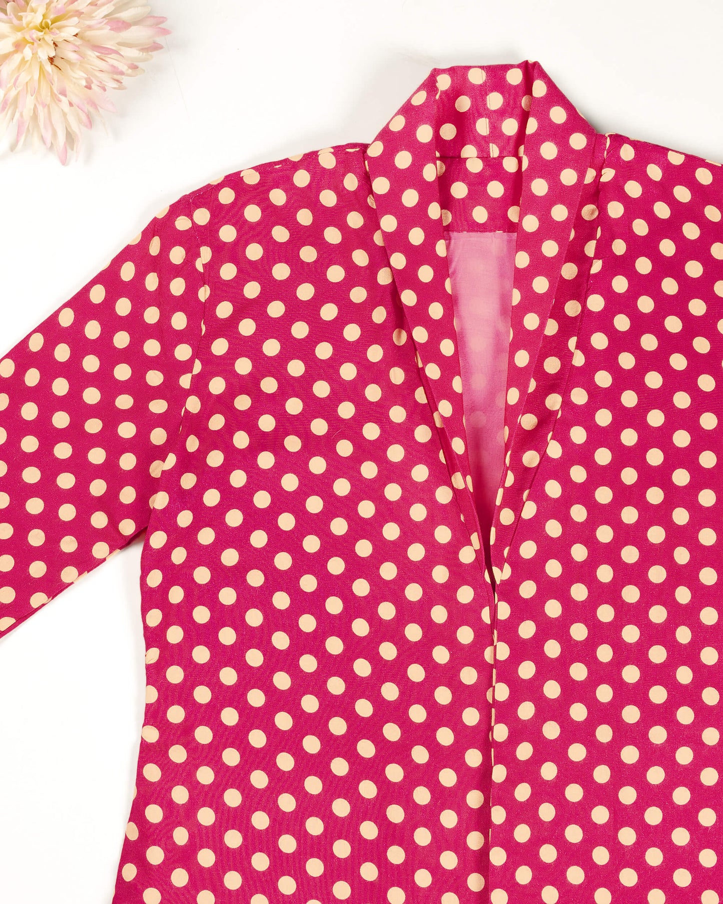 Polka Dots Printed Kimono Jacket