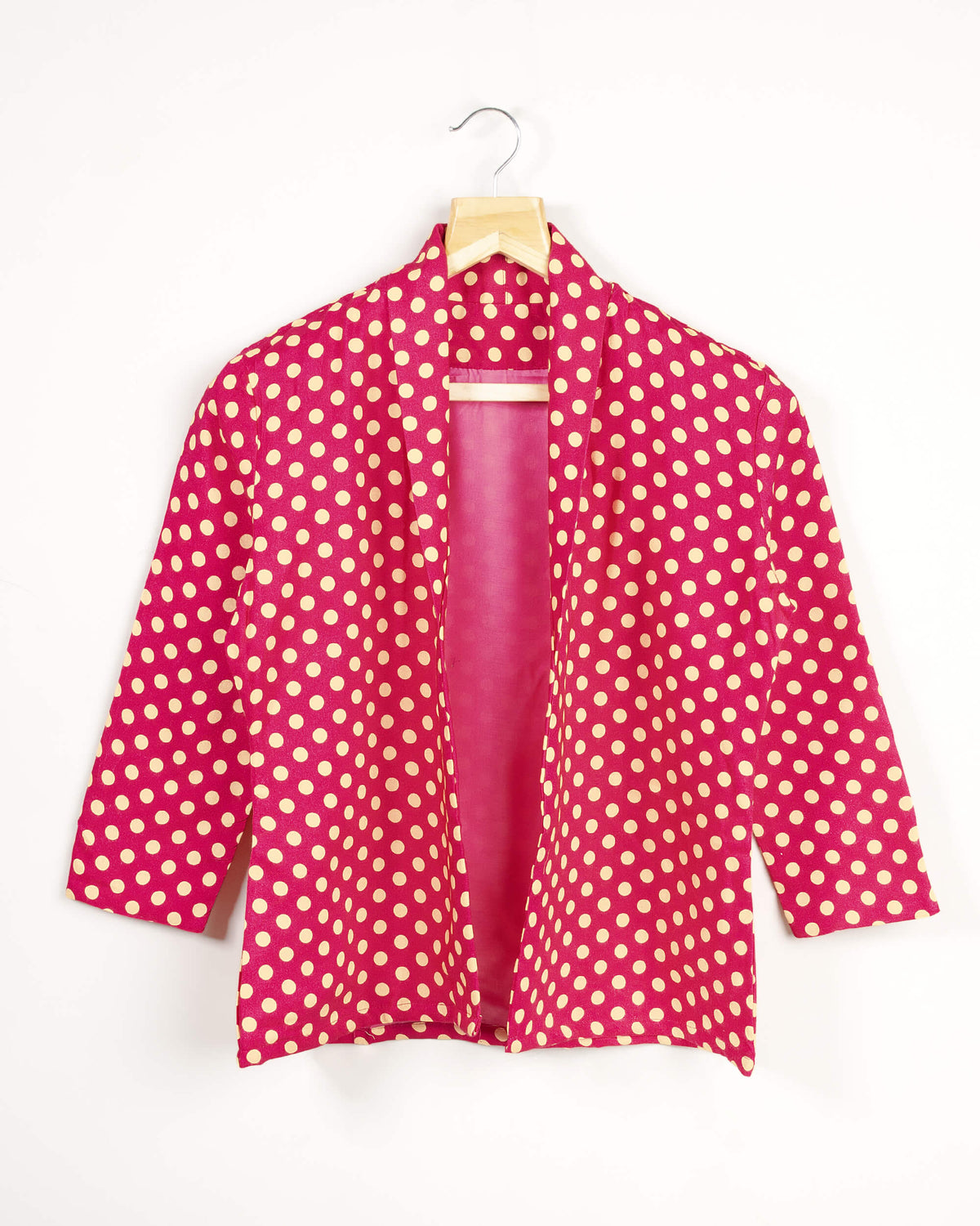 Polka Dots Printed Kimono Jacket