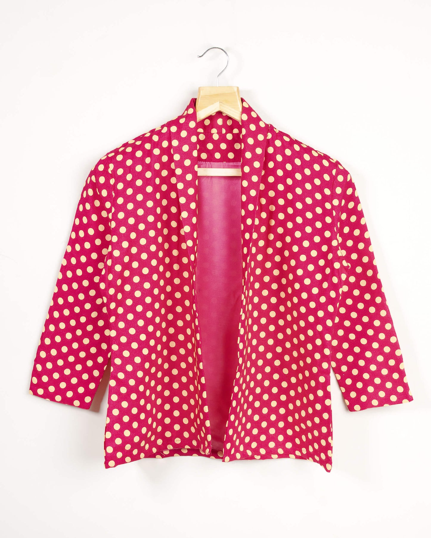 Polka Dots Printed Kimono Jacket