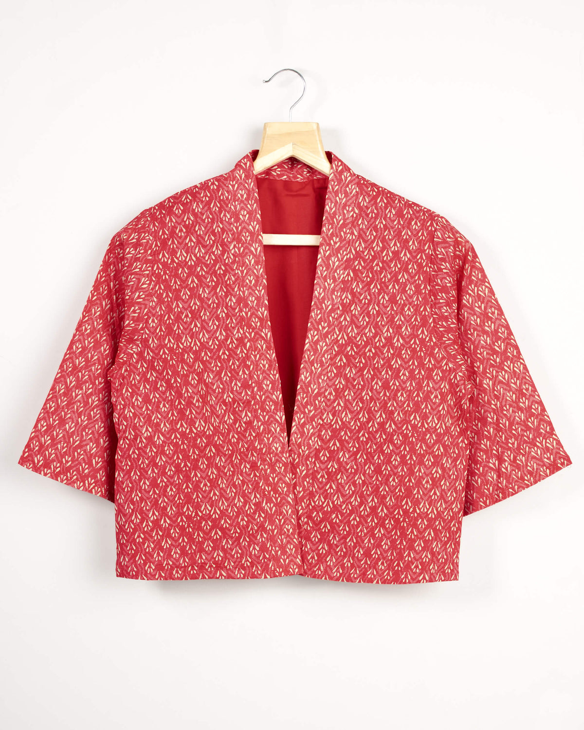 Pink Abstract Kimono Jacket