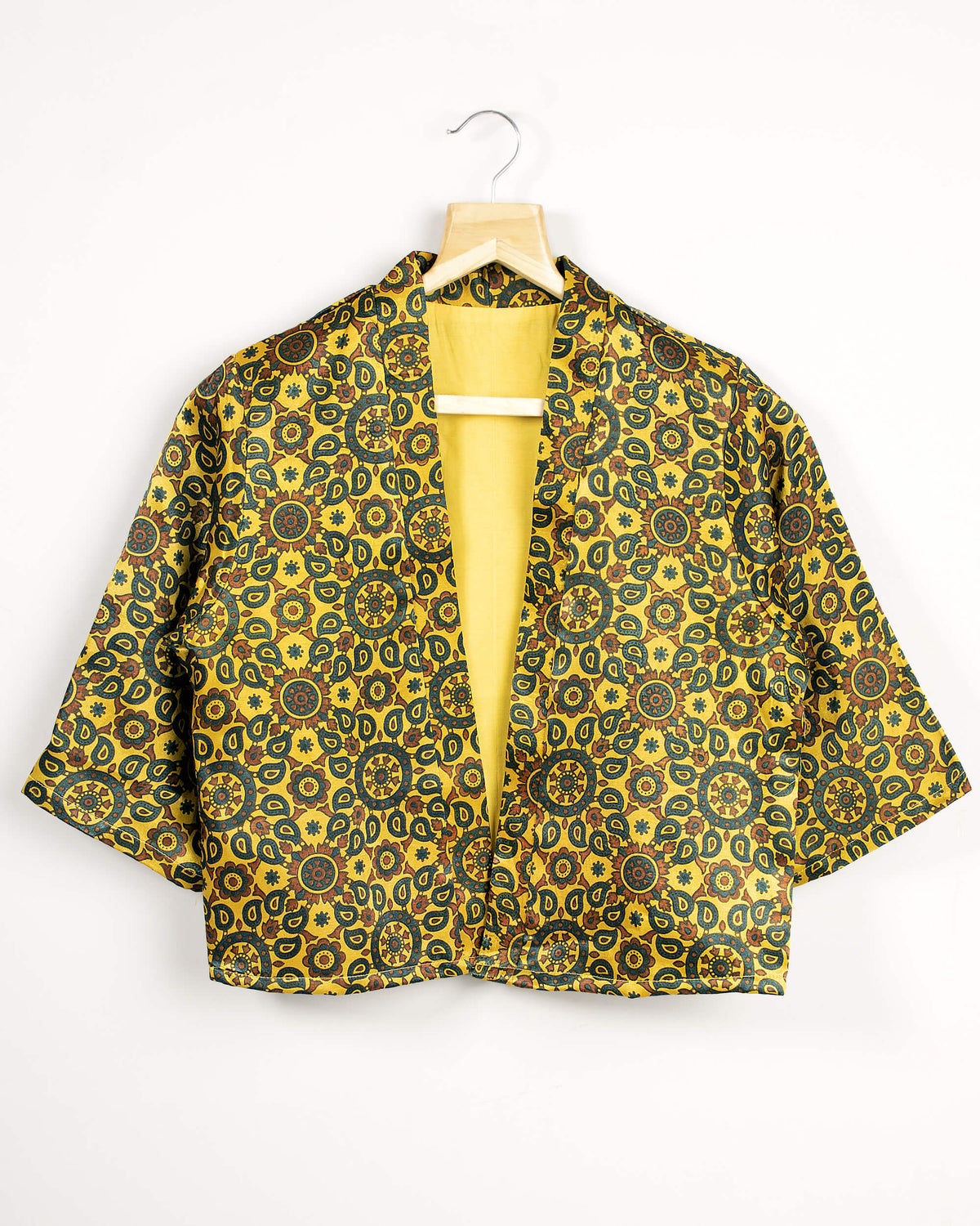 Geometric Silk Kimono Jacket