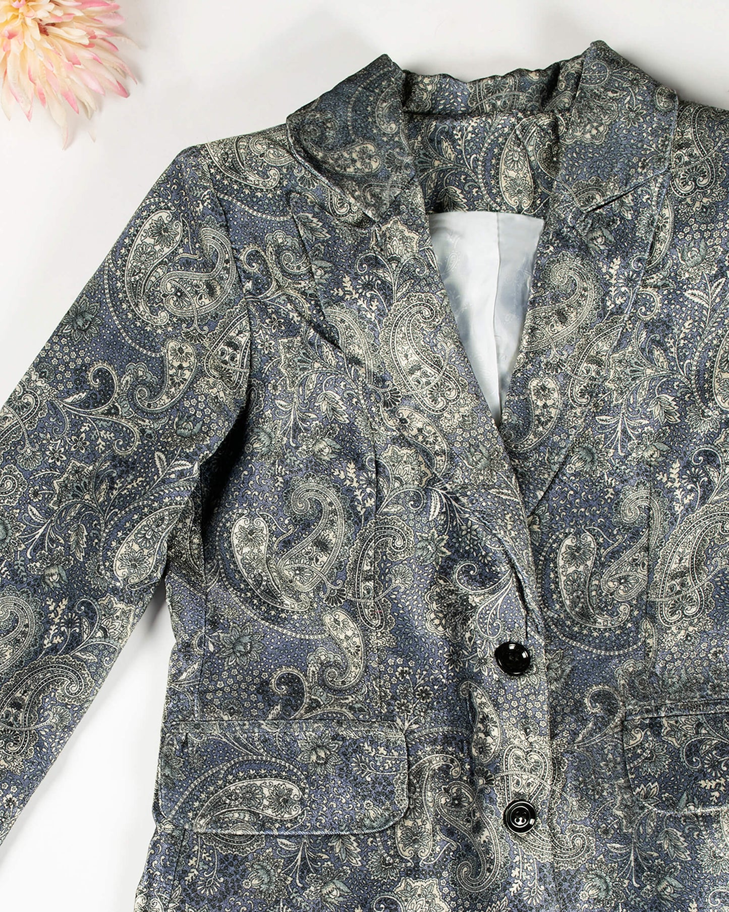 Vinatge Paisley Luxurious Velvet Blazer For Women