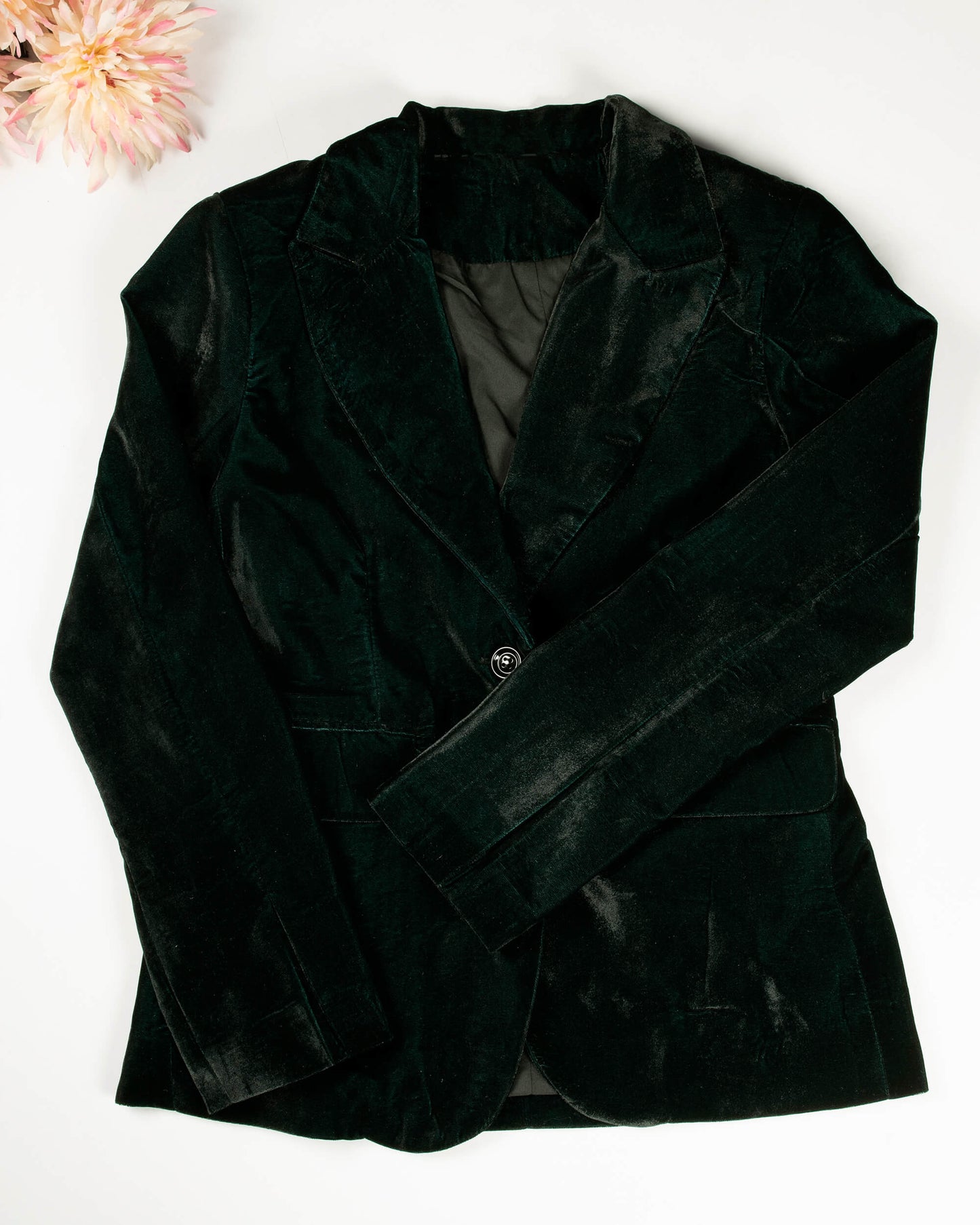 Green Luxurious Velvet Blazer For Women