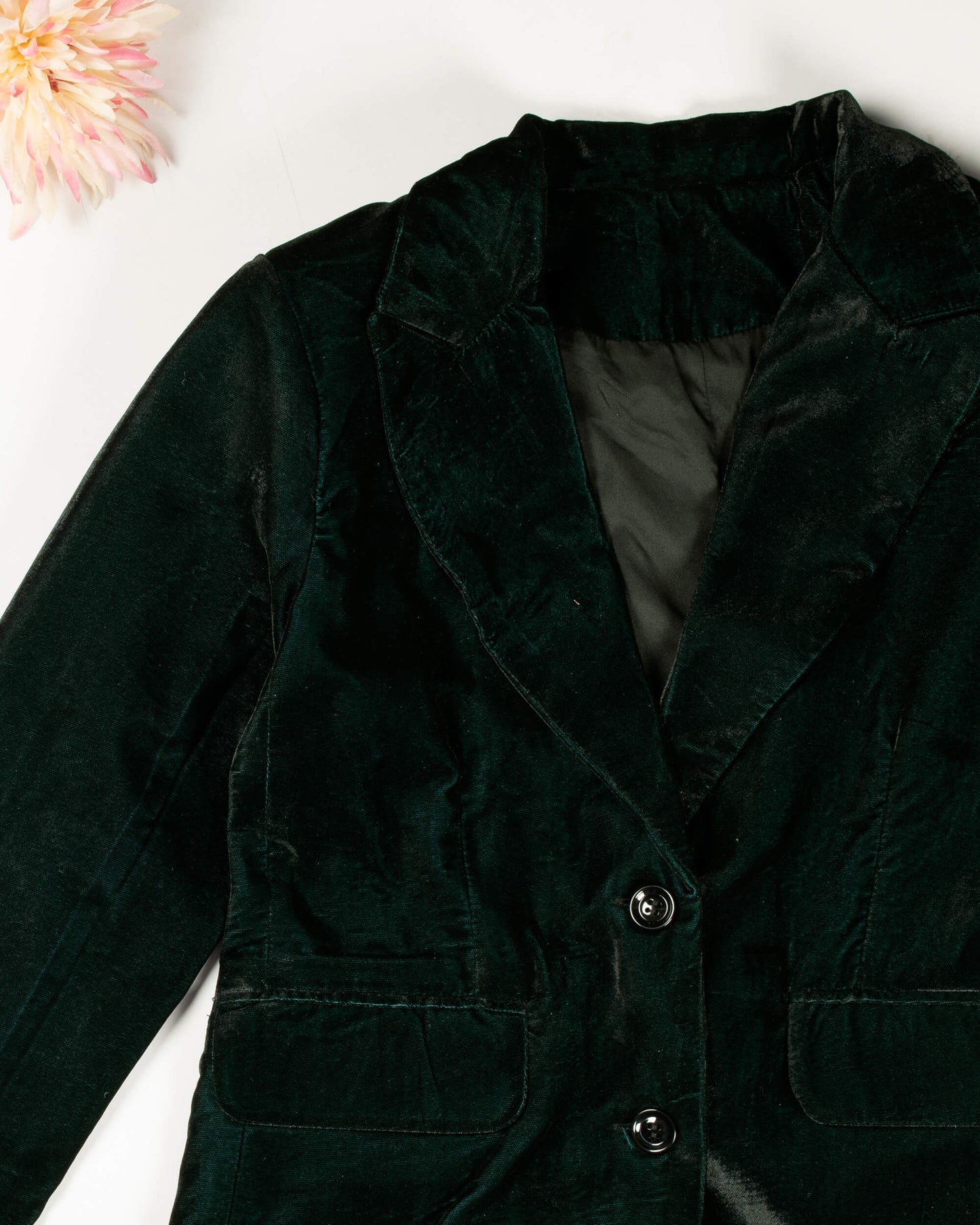 Green Luxurious Velvet Blazer For Women