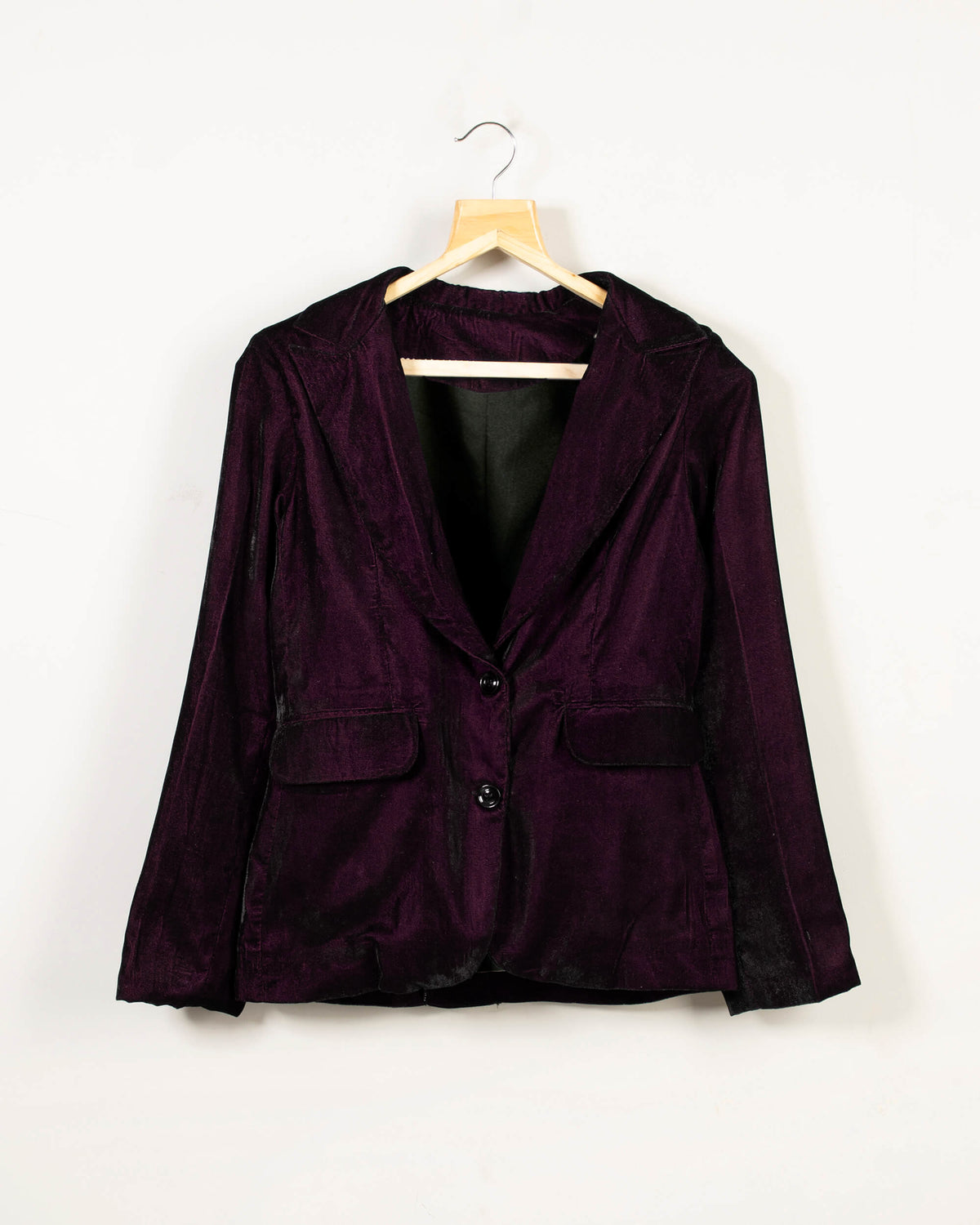 Purple Luxurious Velvet Blazer For Women