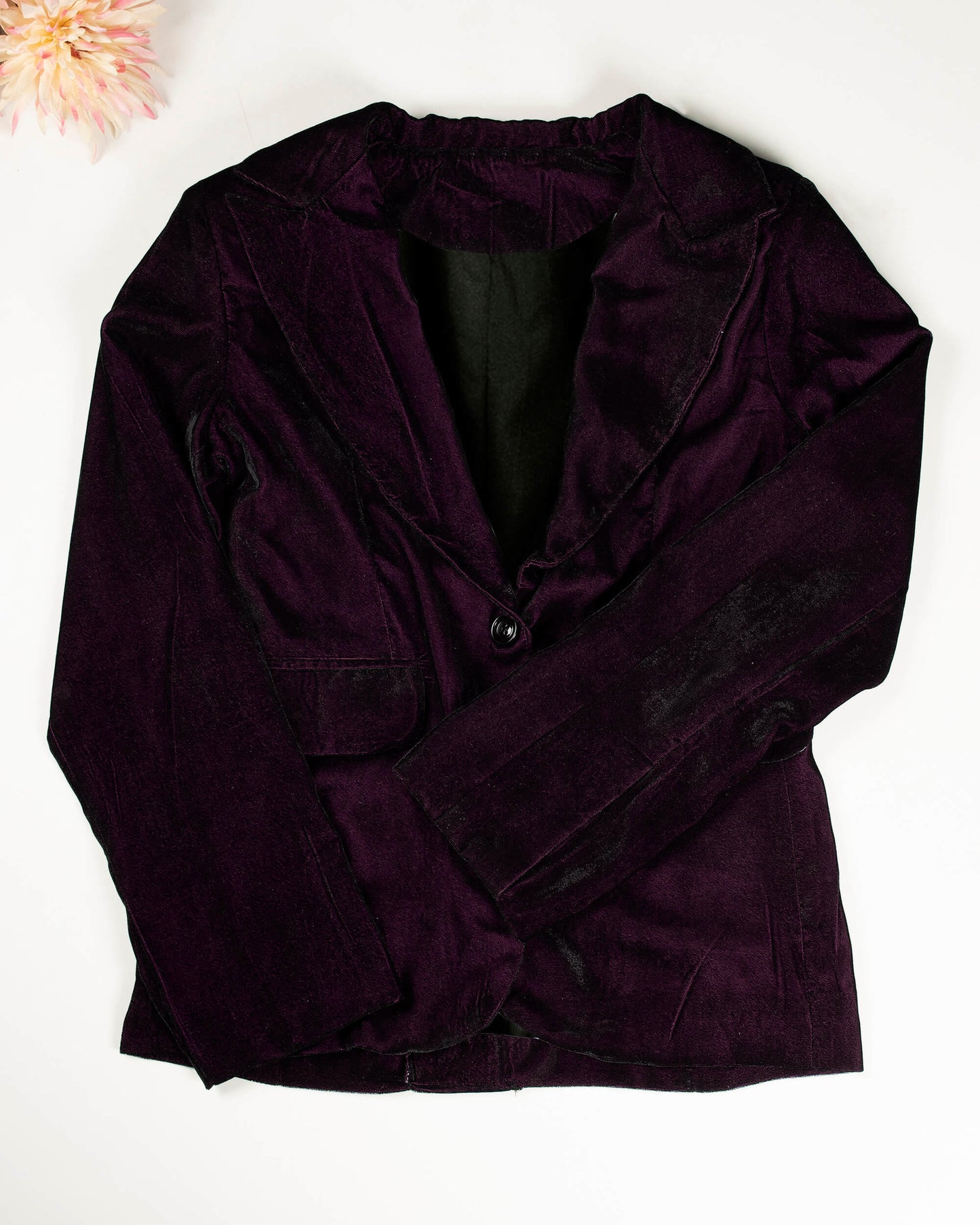 Purple Luxurious Velvet Blazer For Women