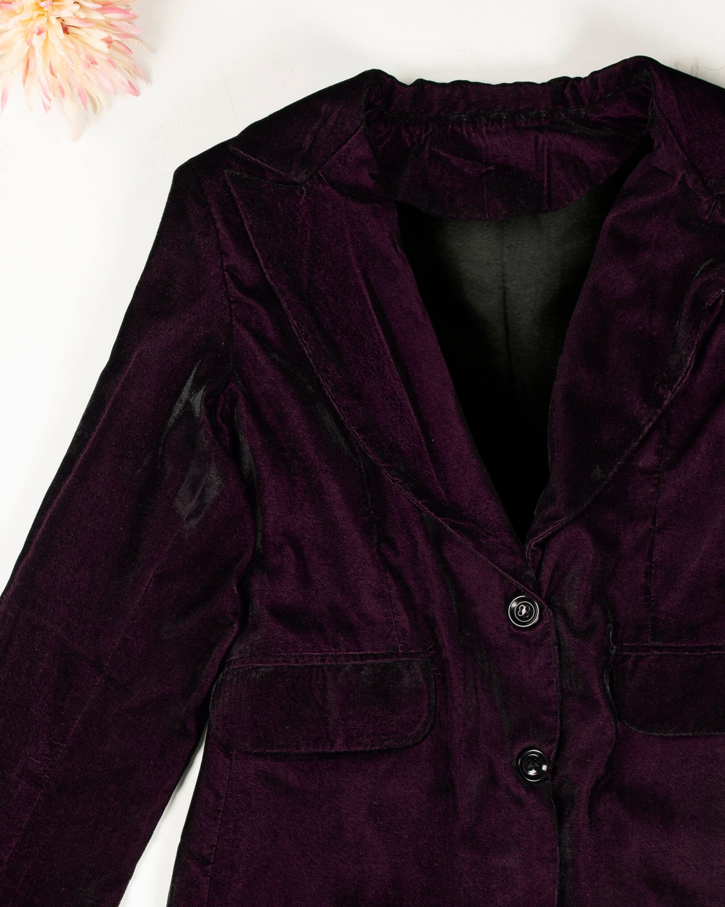 Purple Luxurious Velvet Blazer For Women