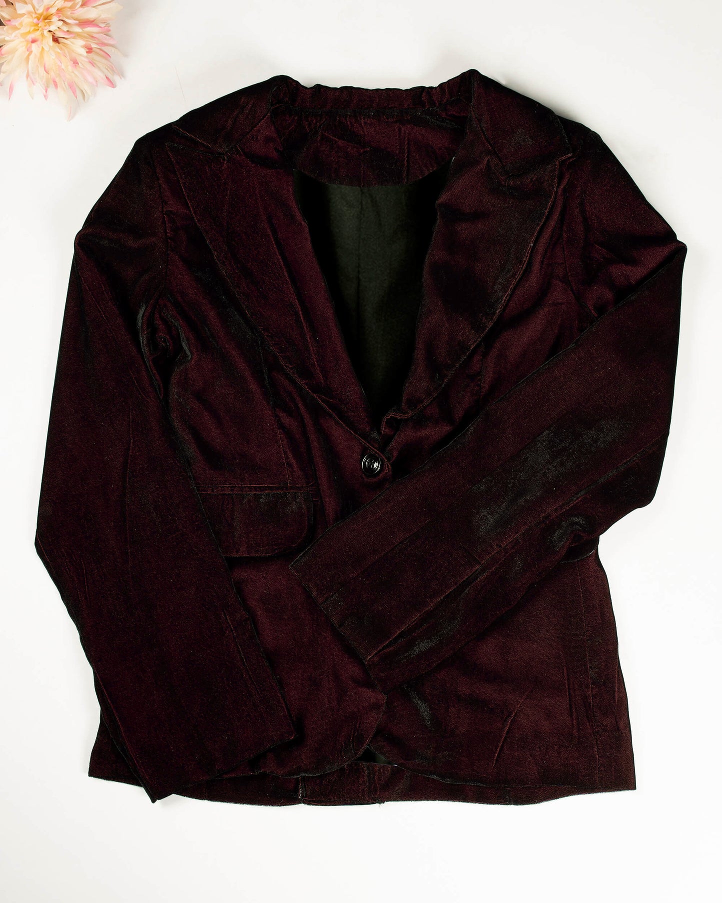 Maroon Luxurious Velvet Blazer For Women