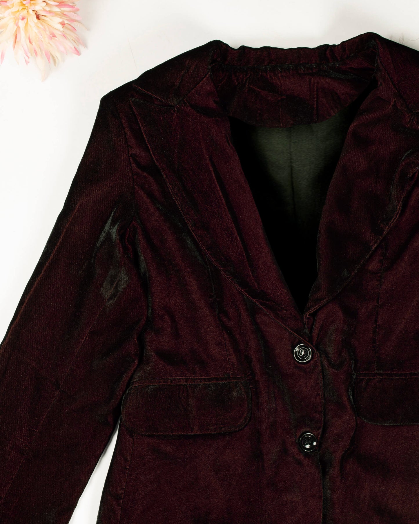 Maroon Luxurious Velvet Blazer For Women