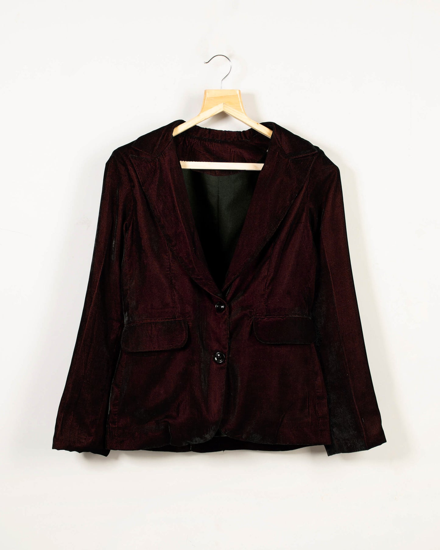 Maroon Luxurious Velvet Blazer For Women