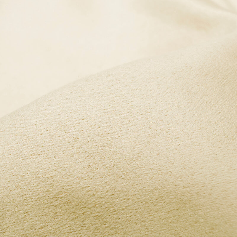 Cream Plain Suede Fabric (Width 60 Inches) - Fabcurate