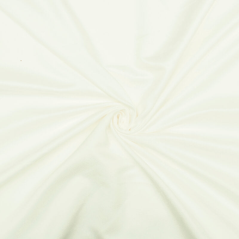 White Plain Suede Fabric (Width 58 Inches) - Fabcurate