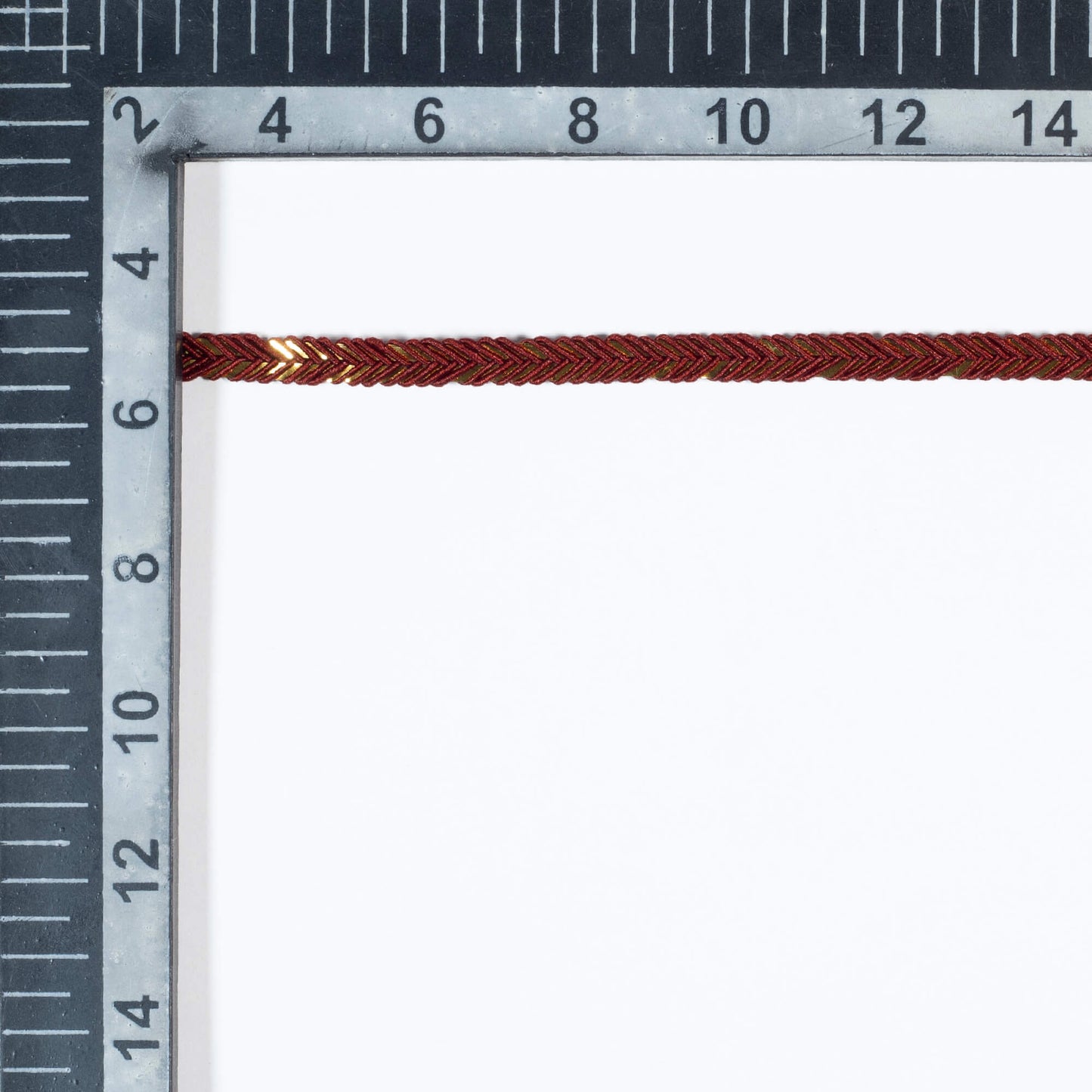 Maroon Chevron Pattern Pearl Work Lace (18 Mtr)