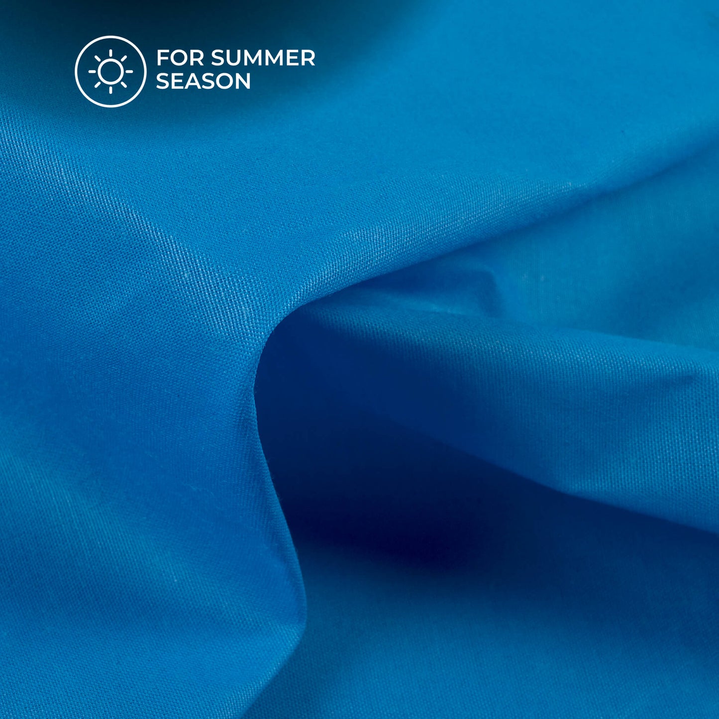 Cerulean Blue Plain Cotton Lining Fabric