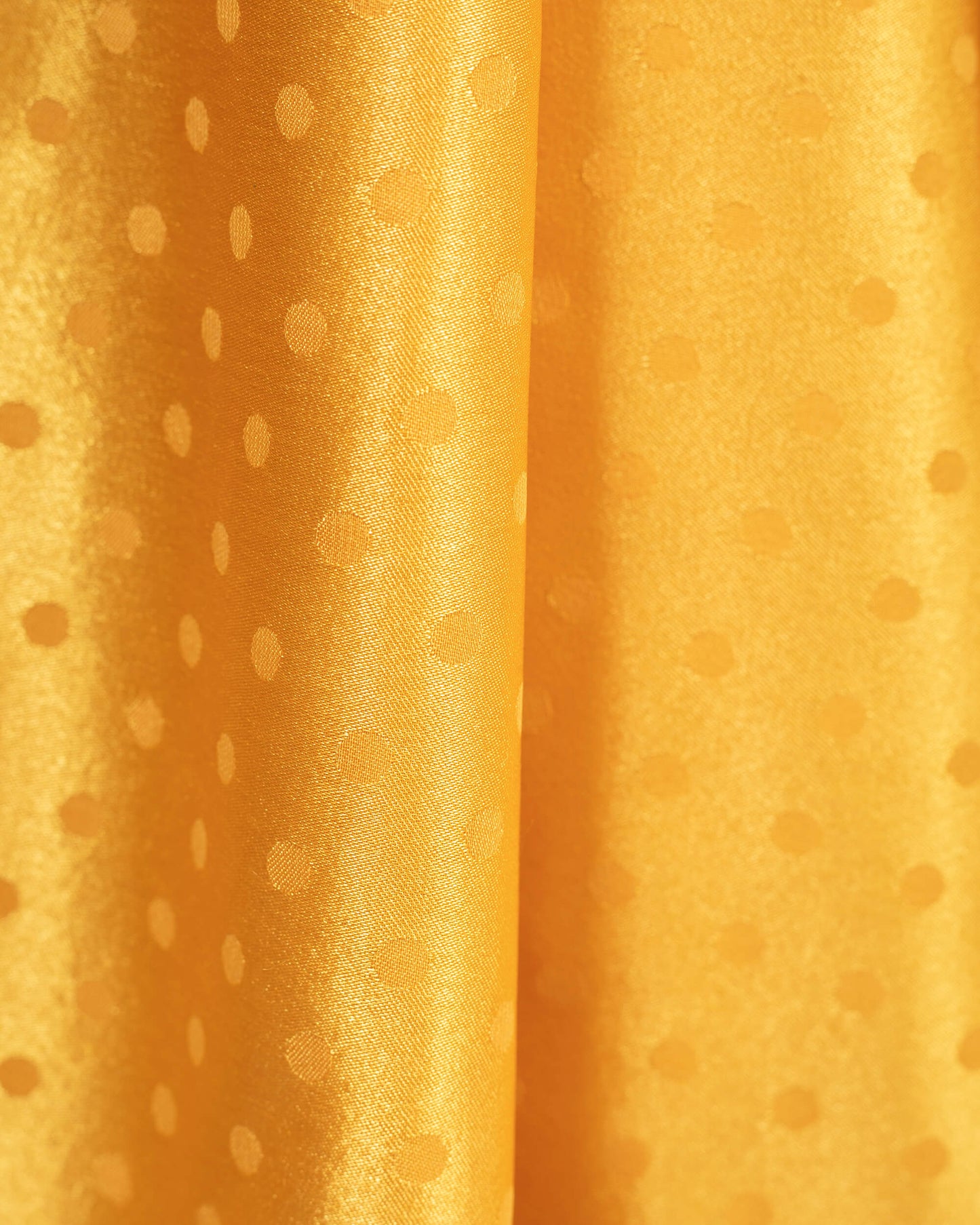 Butter Yellow Plain Half Pleated Jacquard Booti Japan Satin Saree