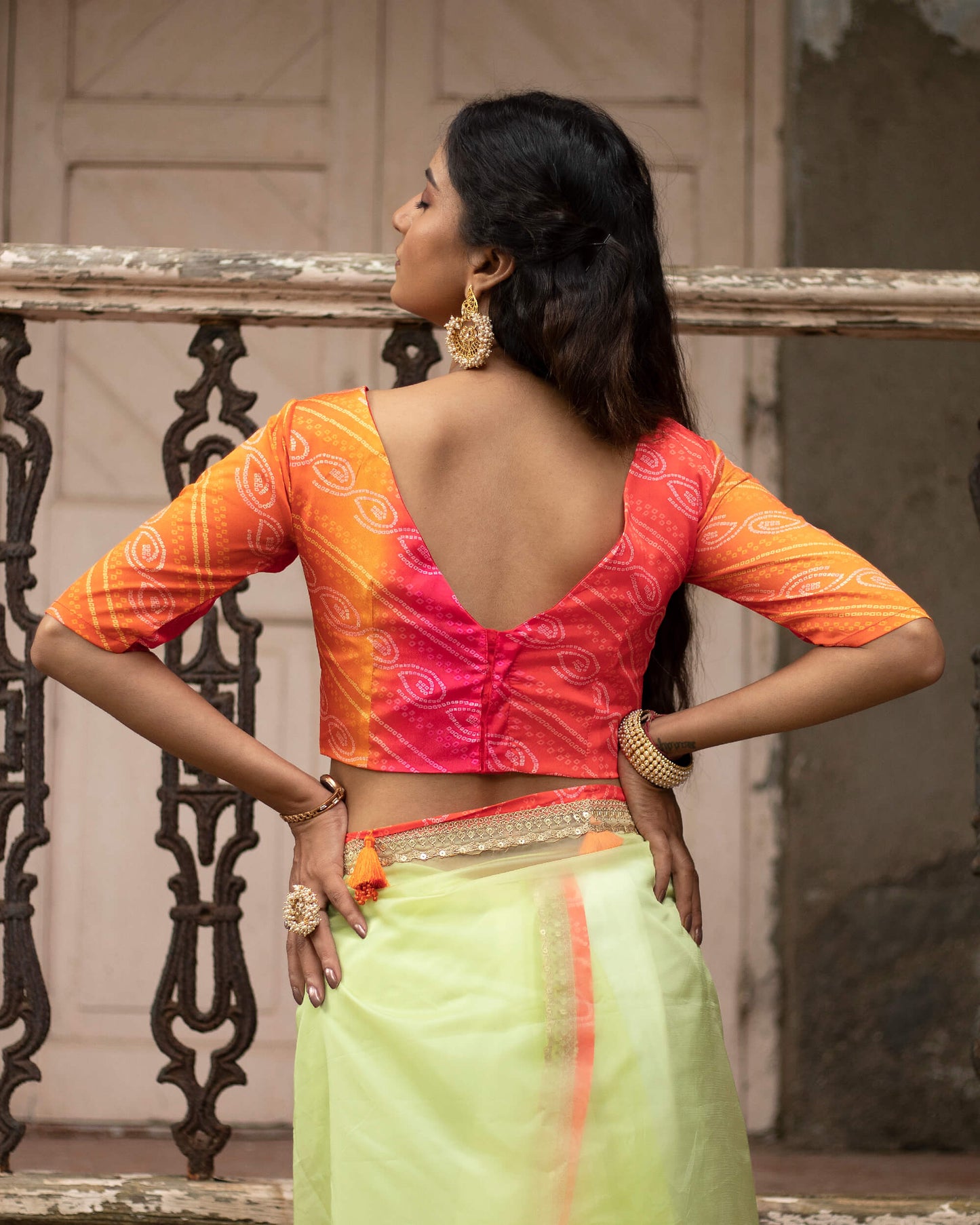 Bandhanii Printed Crepe Silk Blouse