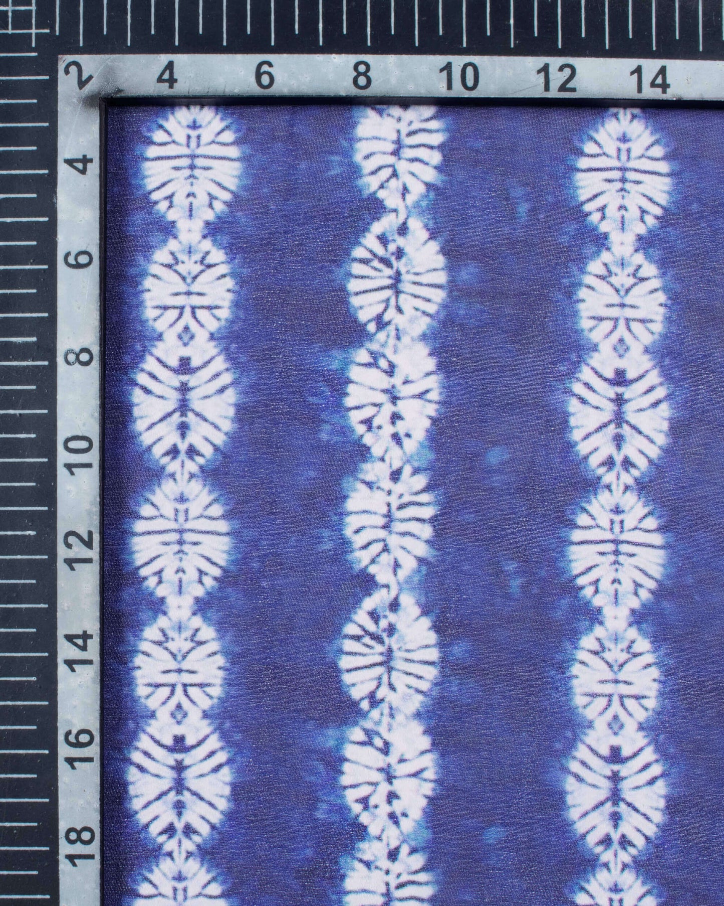 Blue And White Shiiborii Pattern Digital Print Georgette Scarf