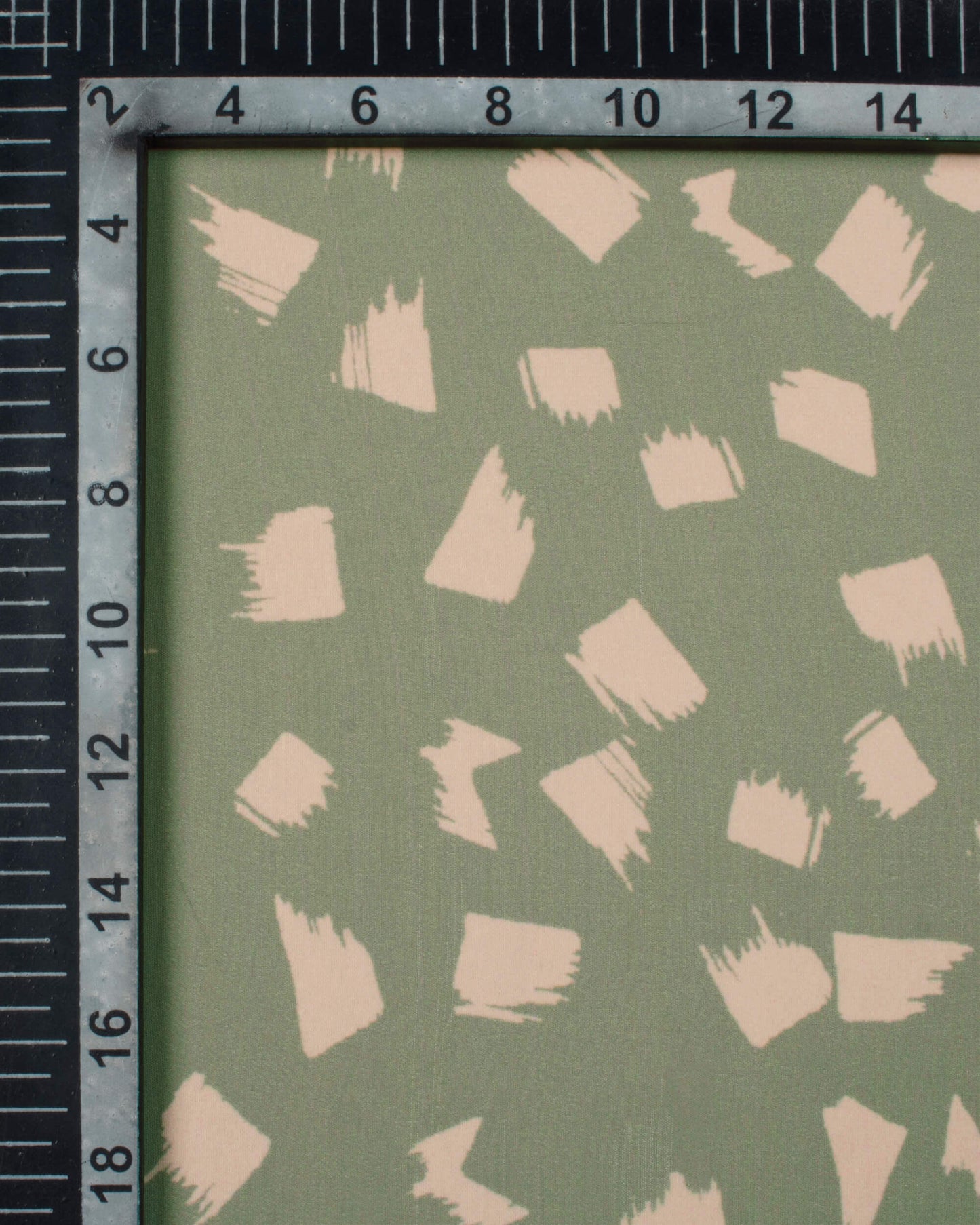 Light Grey And Peach Geometric Pattern Digital Print Georgette Scarf