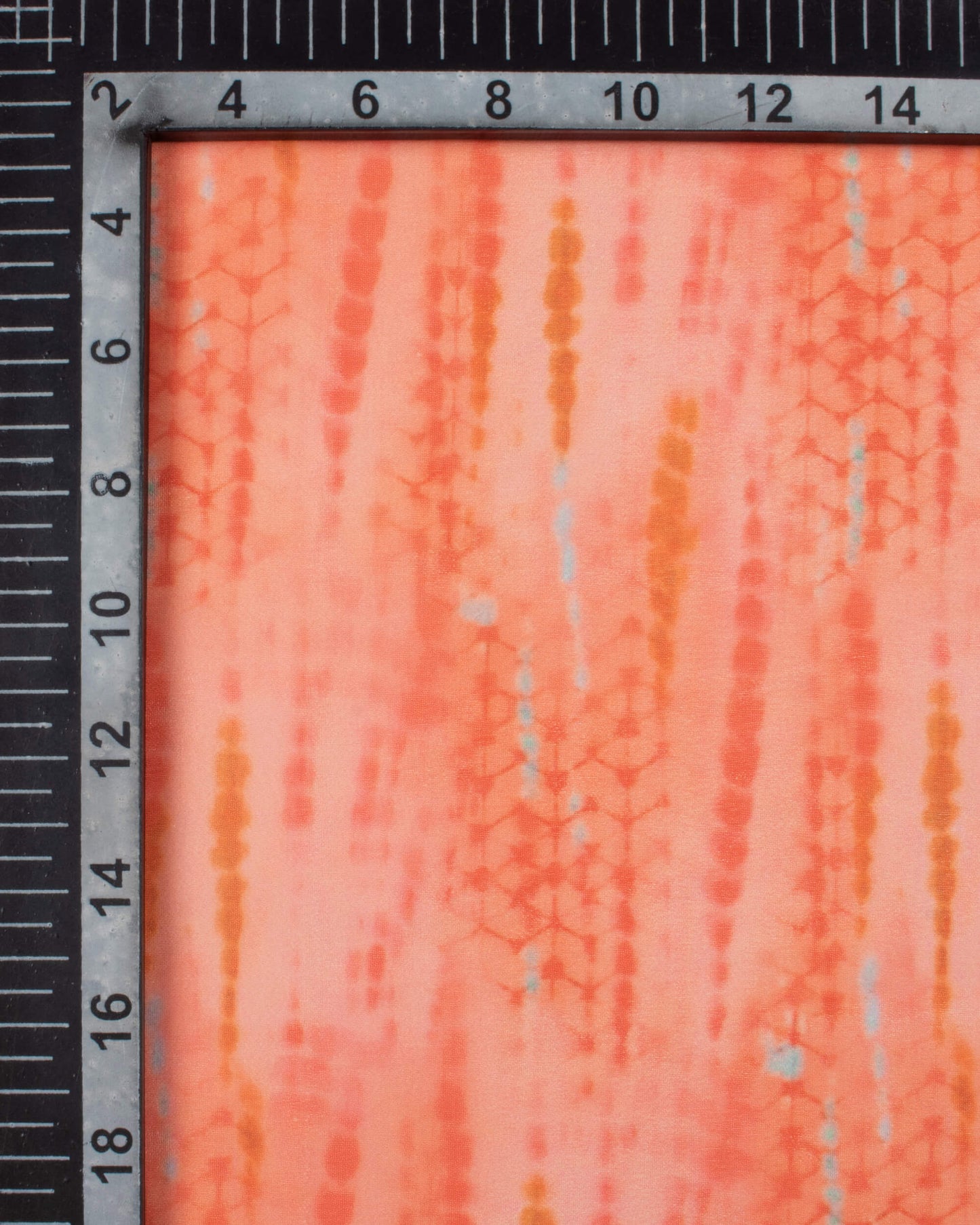 Salmon Pink Shiiborii Pattern Digital Print Georgette Scarf