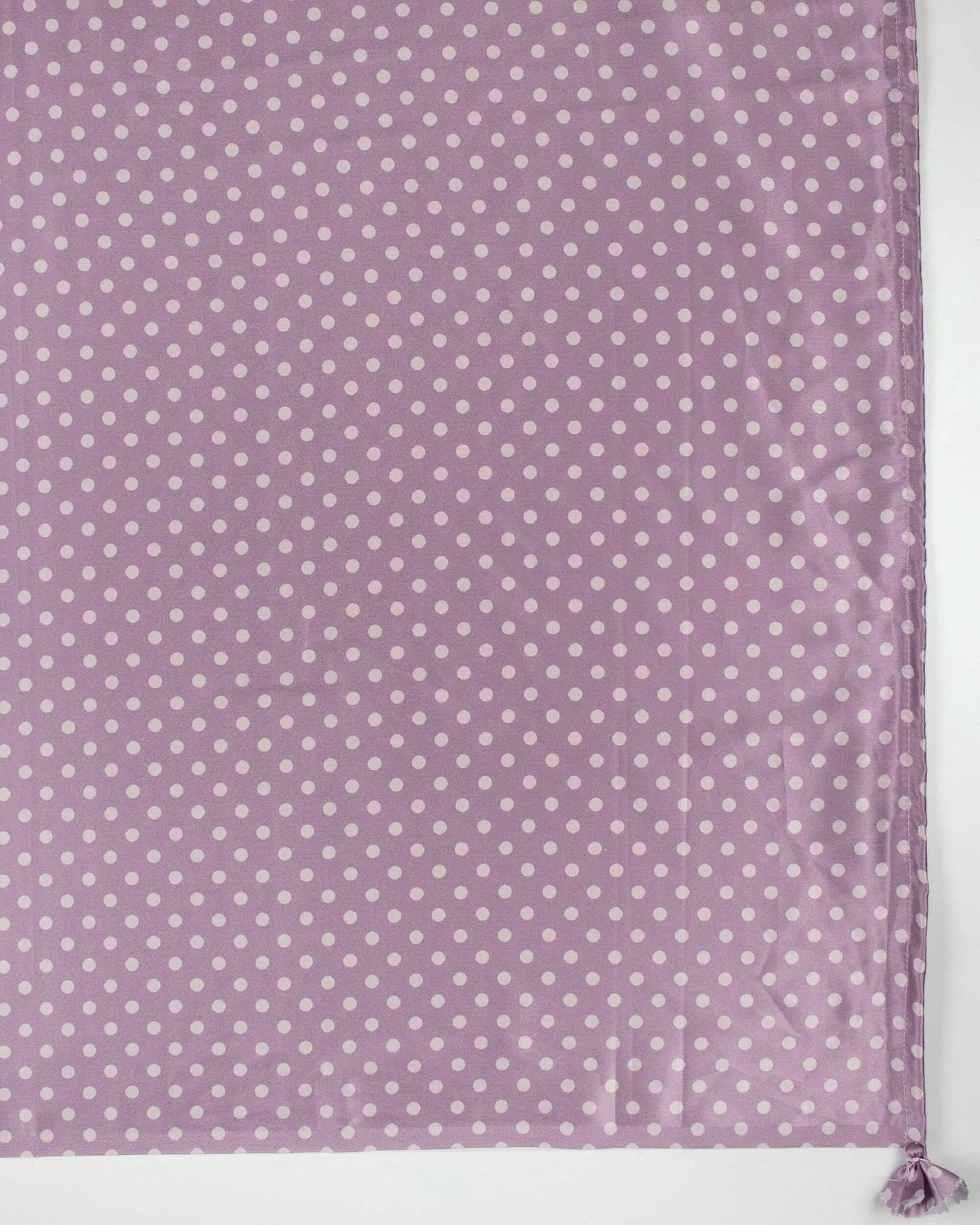 Lavender Purple And Off White Polka Dots Pattern Digital Print Japan Satin Scarf