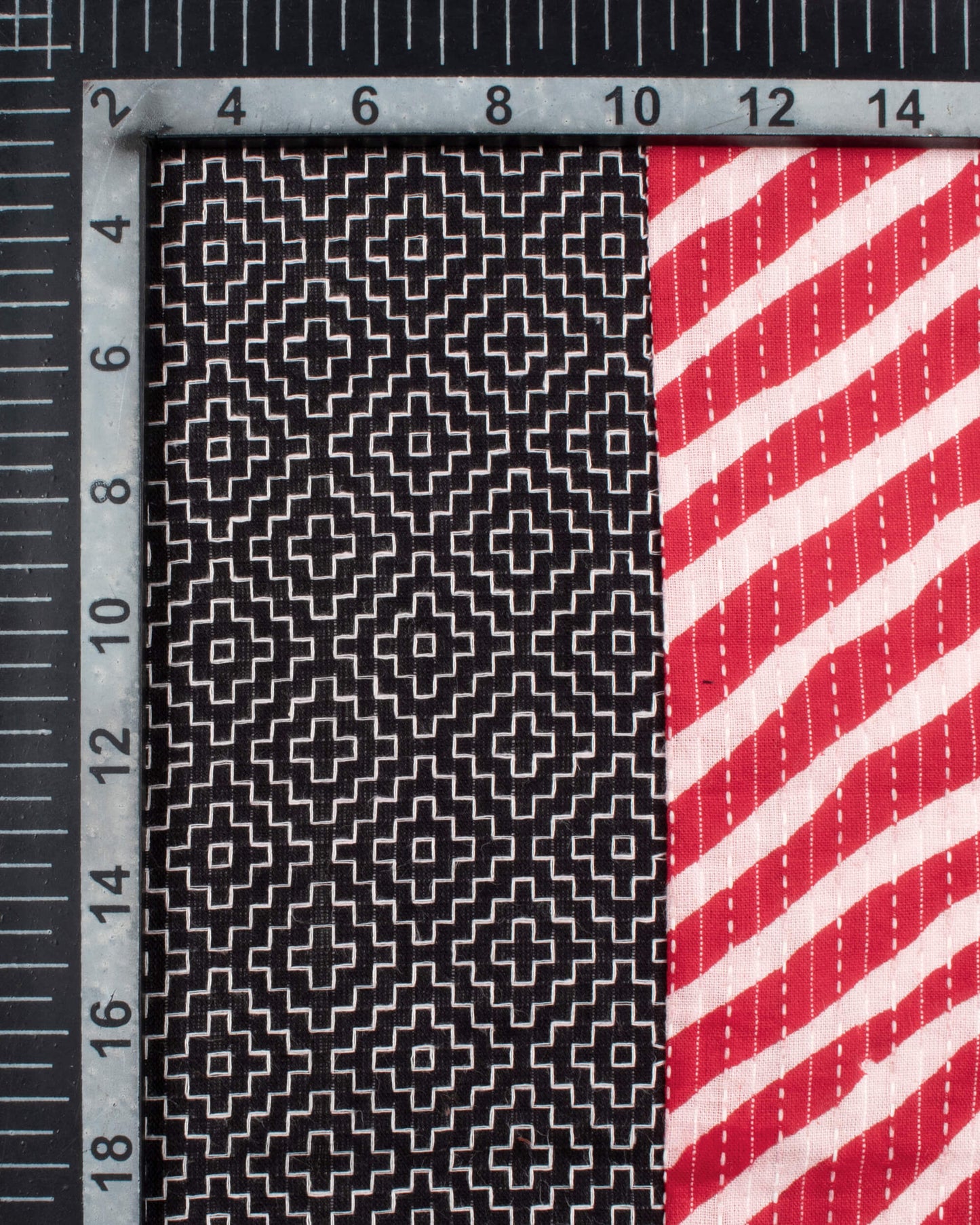 Multi-Color Stripes Pattern Kantha Cotton Stole
