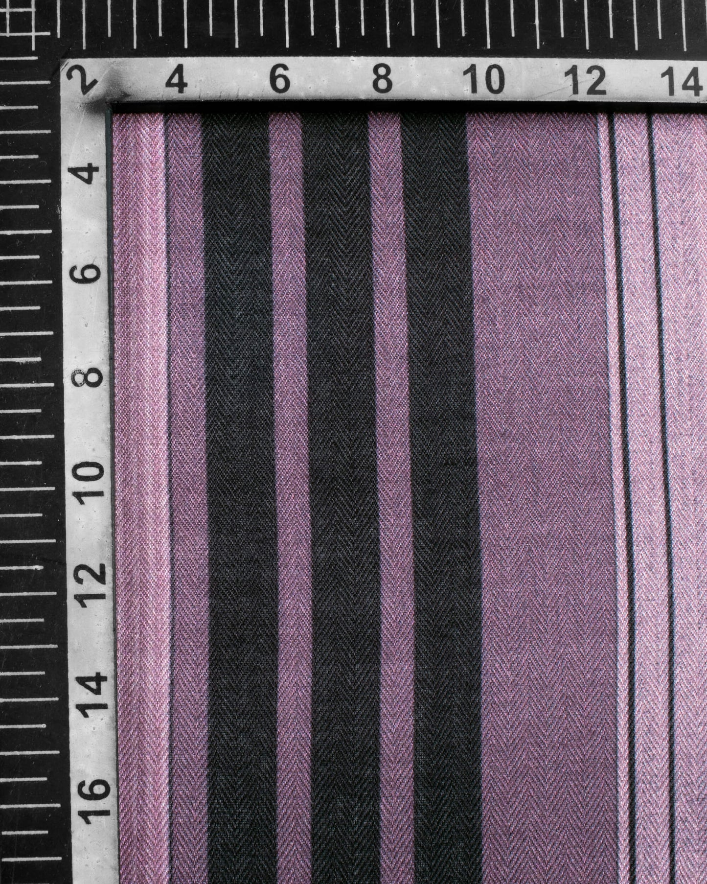 Black And Pastel Pink Stripes Pattern Digital Print Gadwal Silk Stole With Tassels - Fabcurate