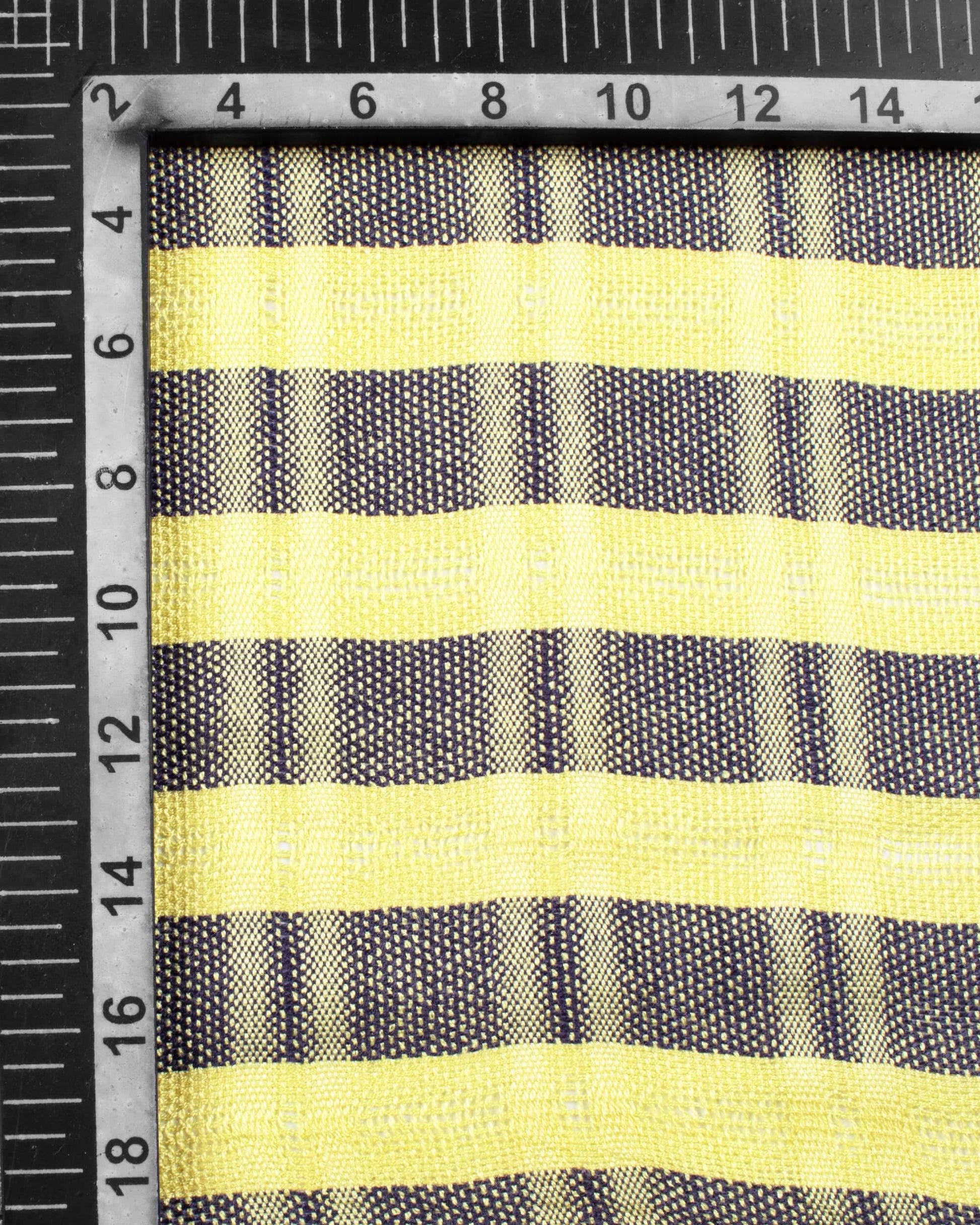 Mellow Yellow And Prussian Blue Woven Bhagalpuri Viscose Stole With Tassels - Fabcurate