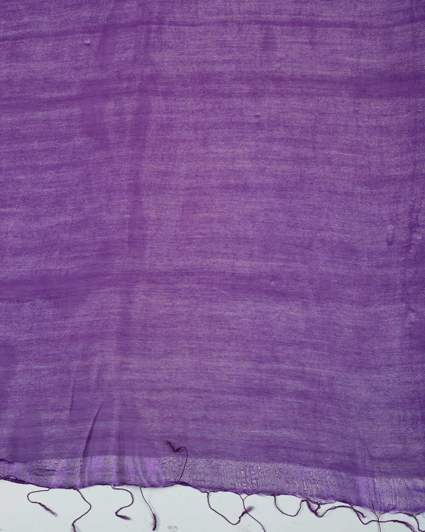 Purple Plain Woven Bhagalpuri Viscose By Tusser Silk Stole - Fabcurate