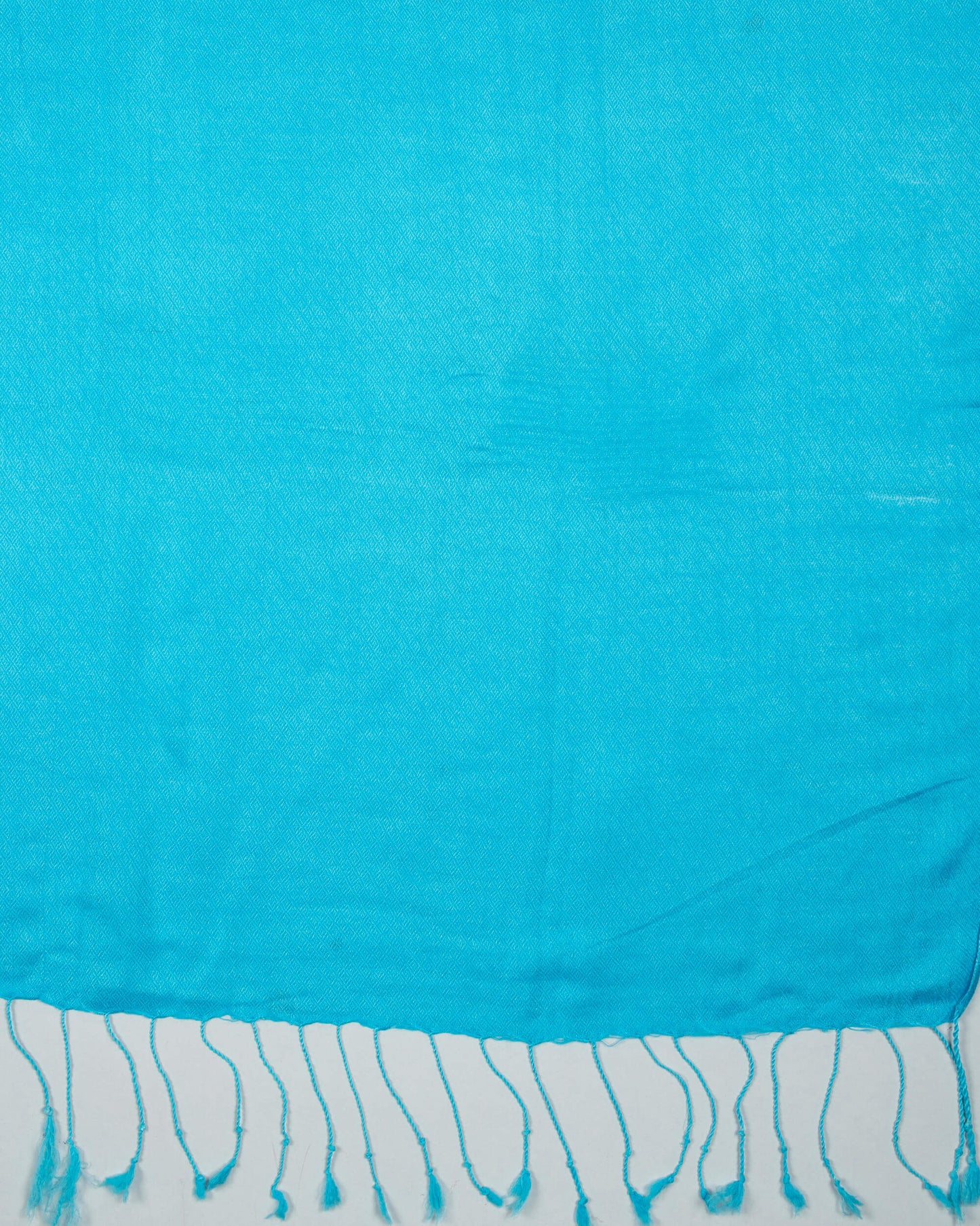 Sky Blue Plain Dobby Woven Bhagalpuri Viscose By Tusser Silk Stole - Fabcurate